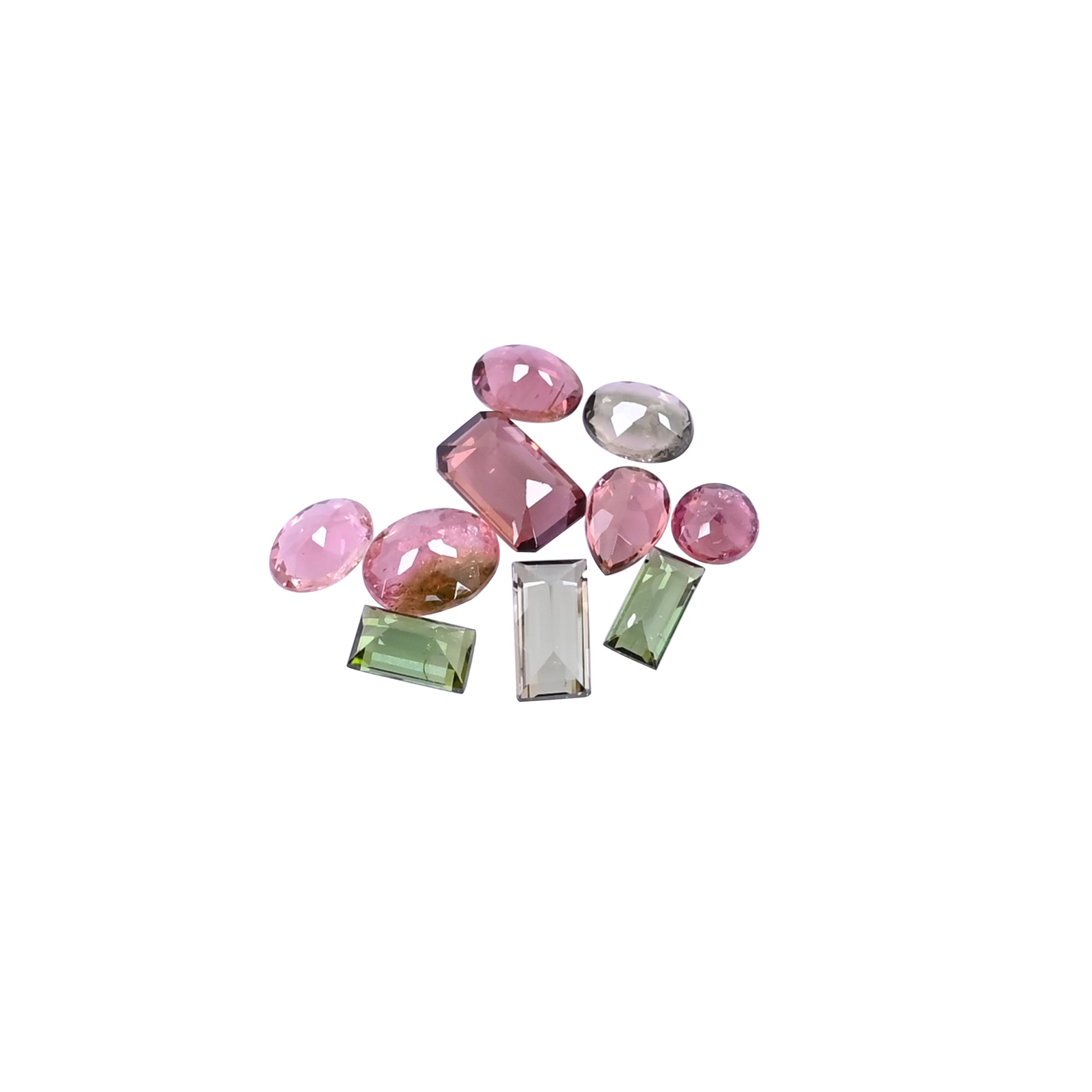 10 Pcs Wholesale Lot Natural Multi Tourmaline lot Loose Gemstone 5x5mm to 9x5mm 1000cts Mix Shape Lot Stone For Jewelry Making