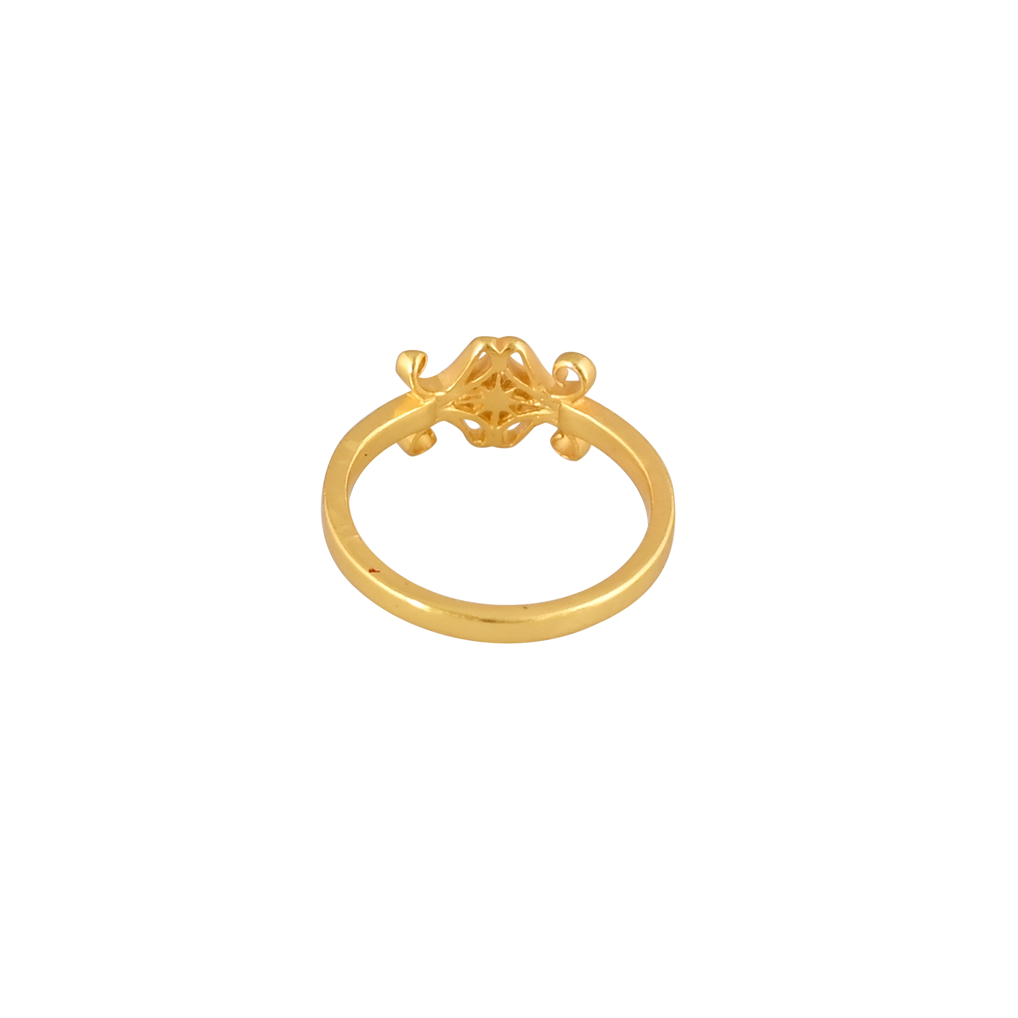 Polished Gold Plated Silver Ring  925 Sterling Silver