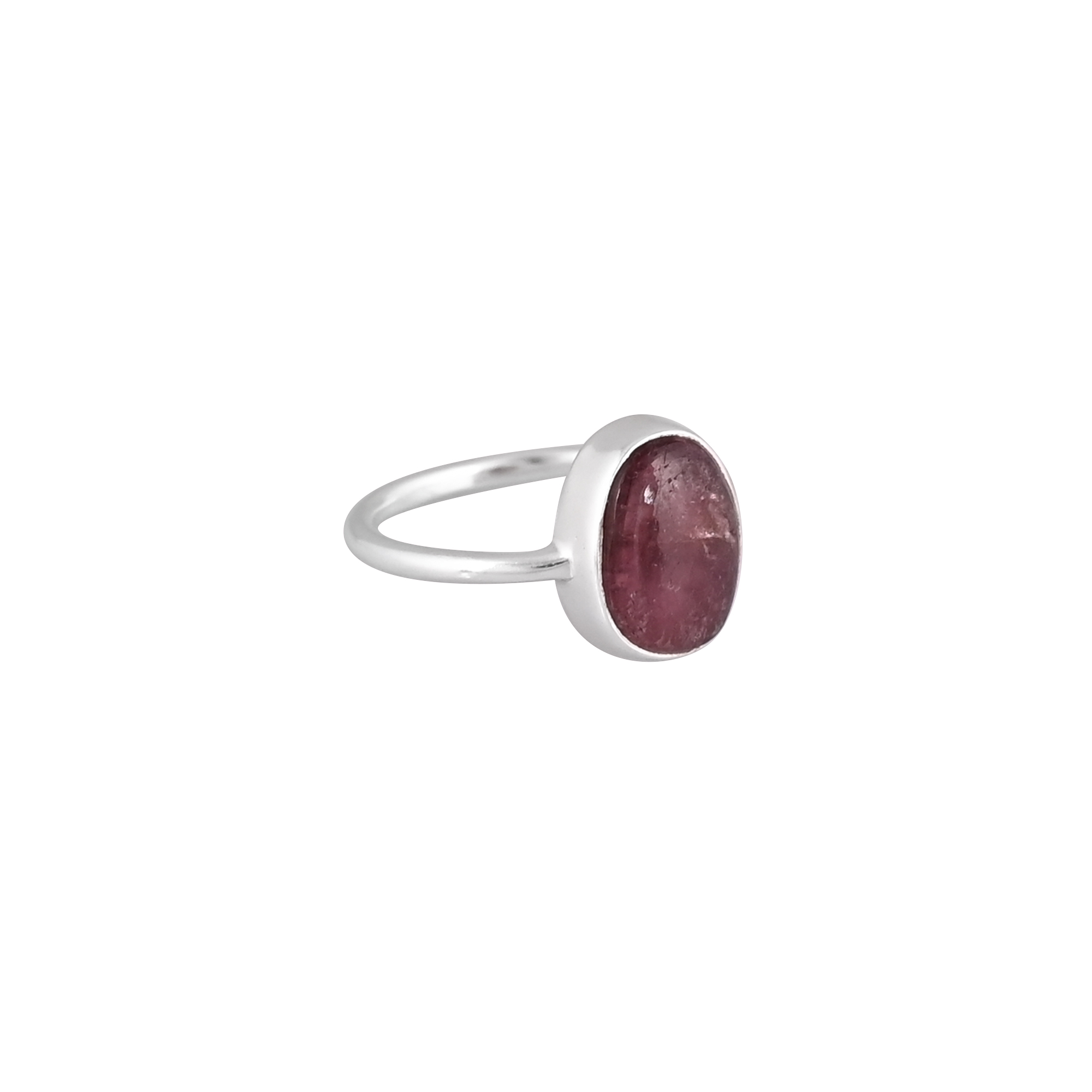 Natural Pink Tourmaline Gemstone Elegant Ring  925 Sterling Silver