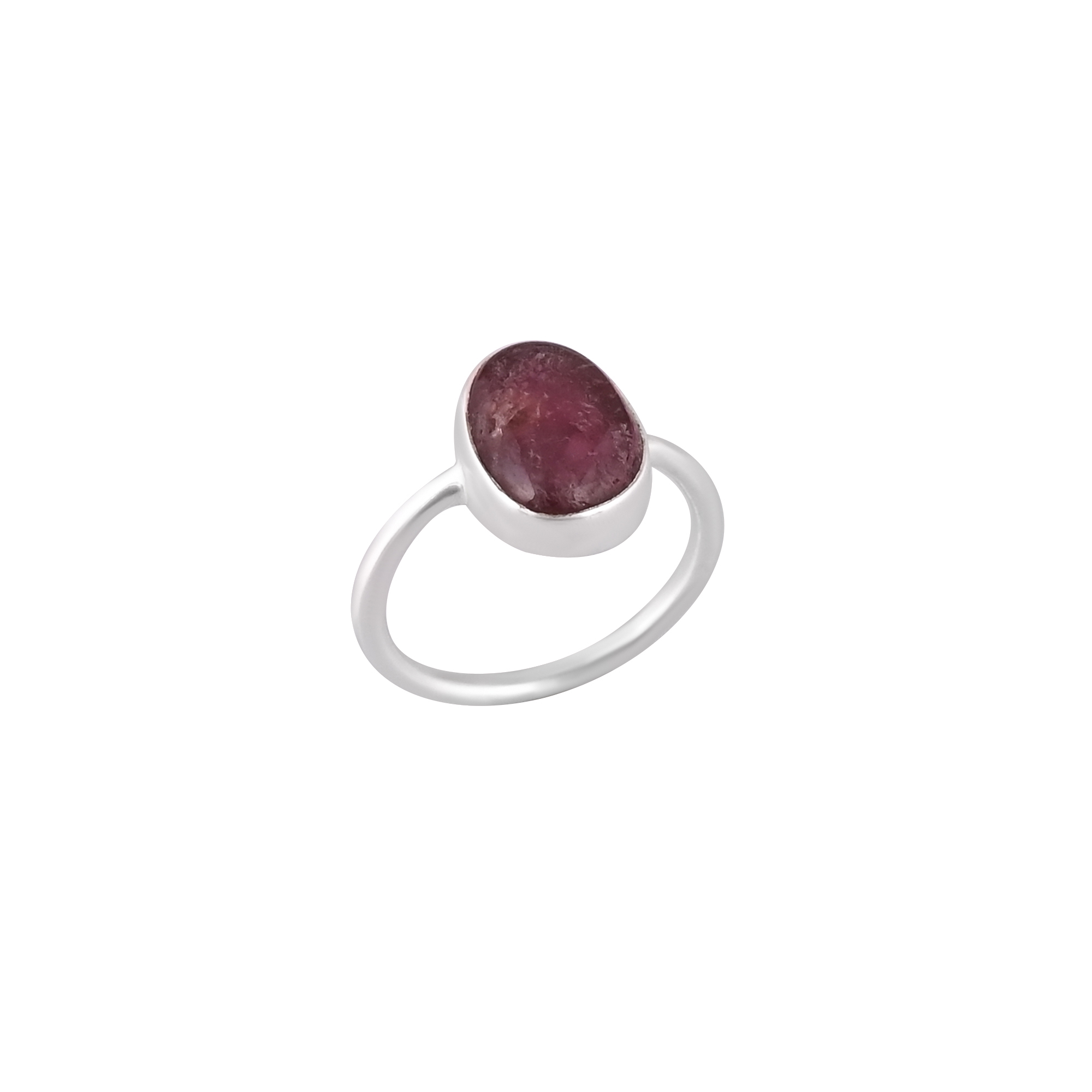 Natural Pink Tourmaline Gemstone Elegant Ring  925 Sterling Silver