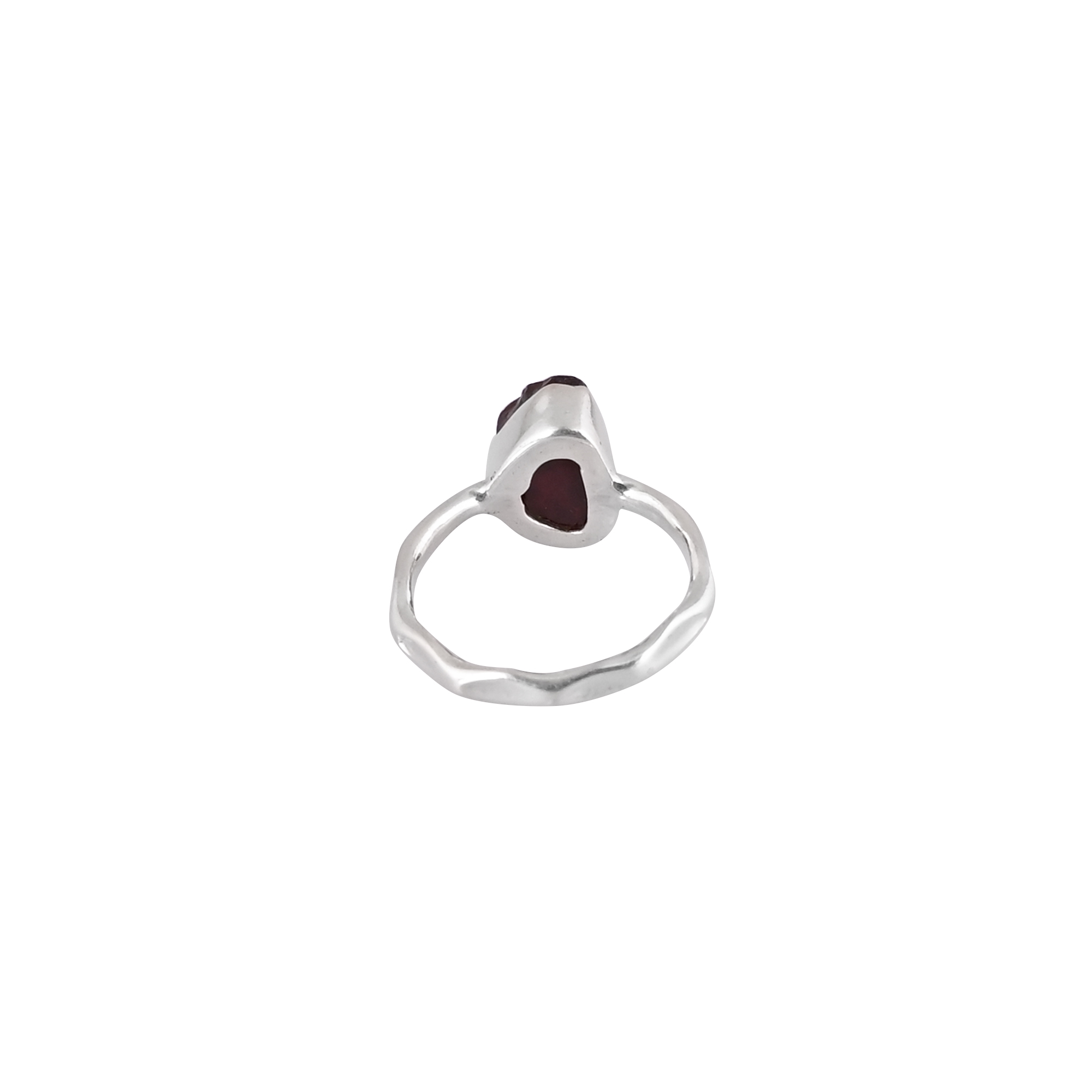 Natural Mozambique Garnet Raw Gemstone Ring 925 Sterling Silver