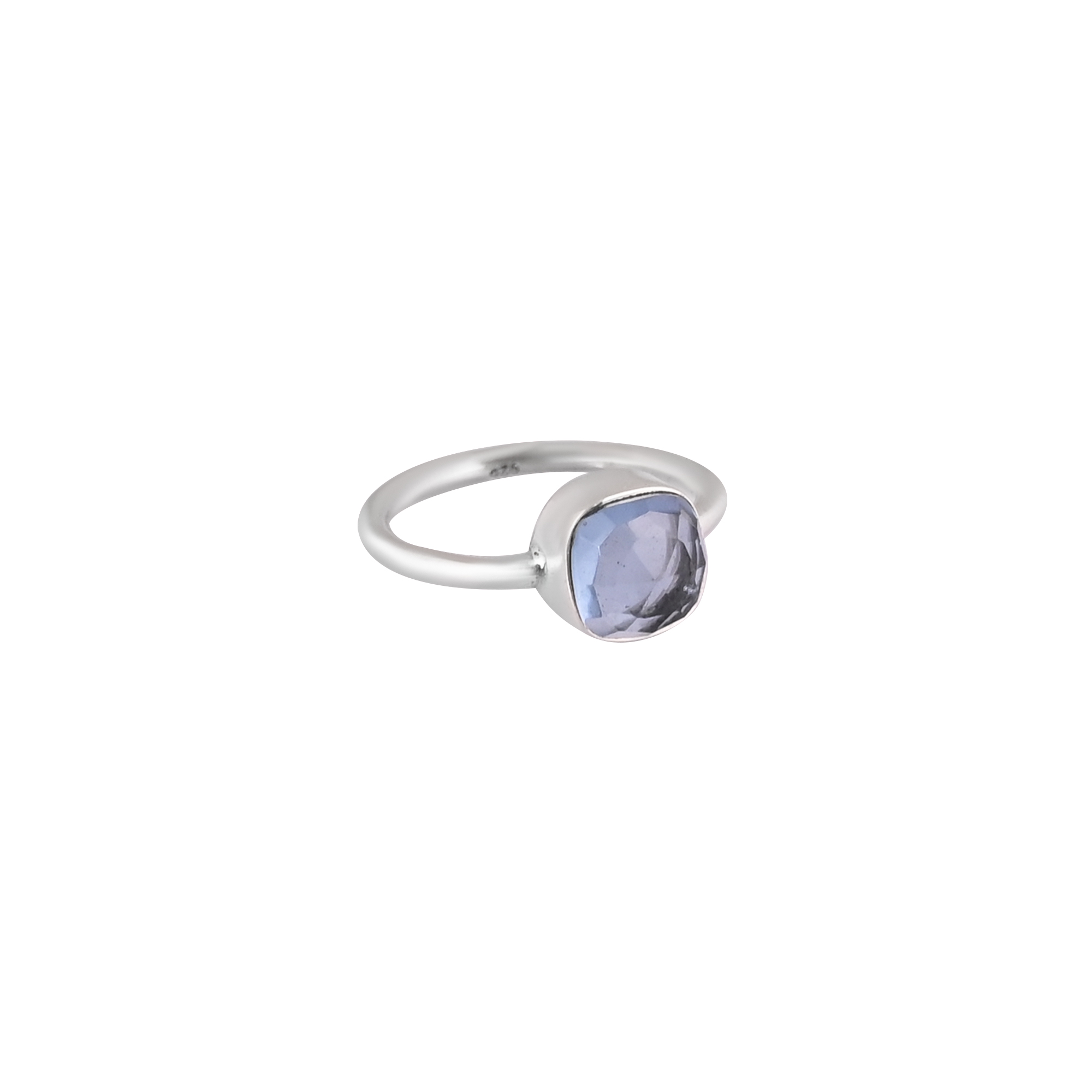 London Blue Topaz Hydro Gemstone Ring  925 Sterling Silver