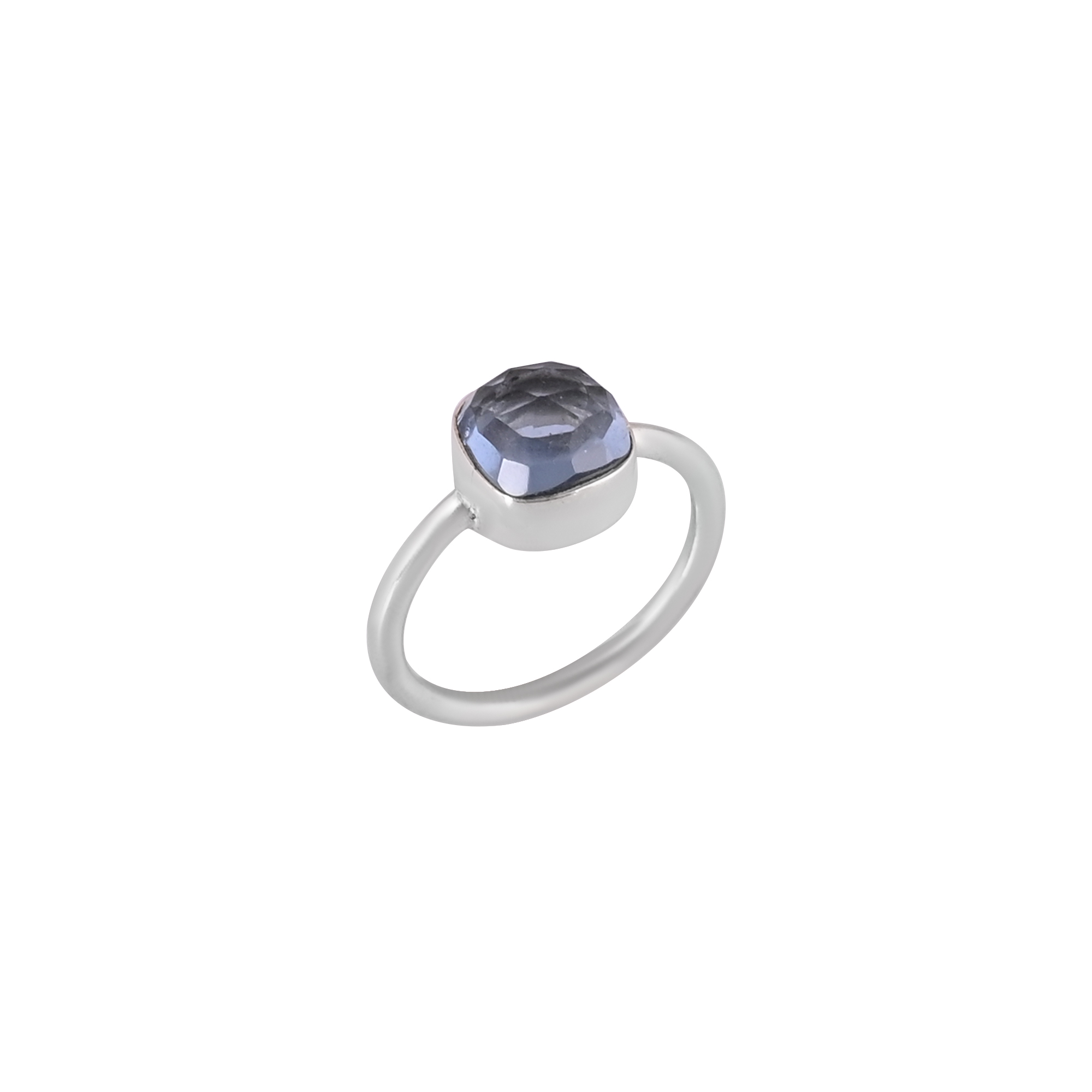 London Blue Topaz Hydro Gemstone Ring  925 Sterling Silver