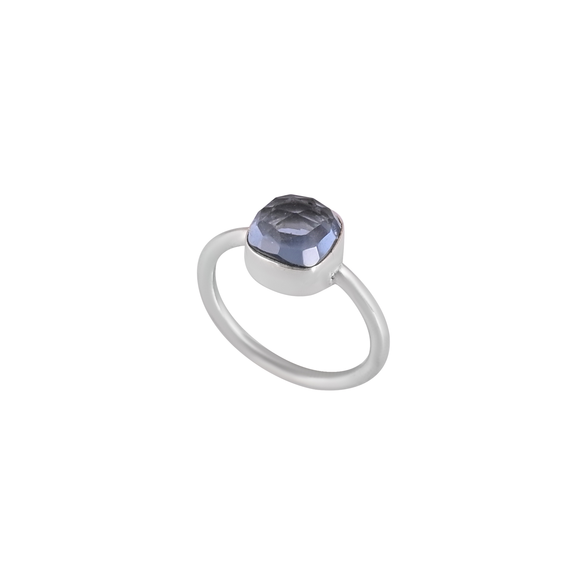 London Blue Topaz Hydro Gemstone Ring 925 Sterling Silver