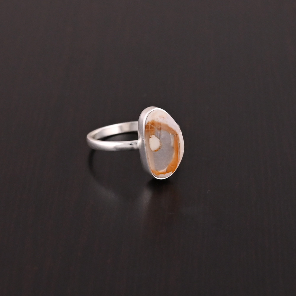 Image of Natural Fire Opal Gemstone Stylish Ring |  925 Sterling Silver