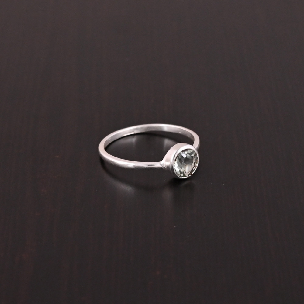 Image of Green Amethyst Gemstone Ring | 925 Sterling Silver Ring
