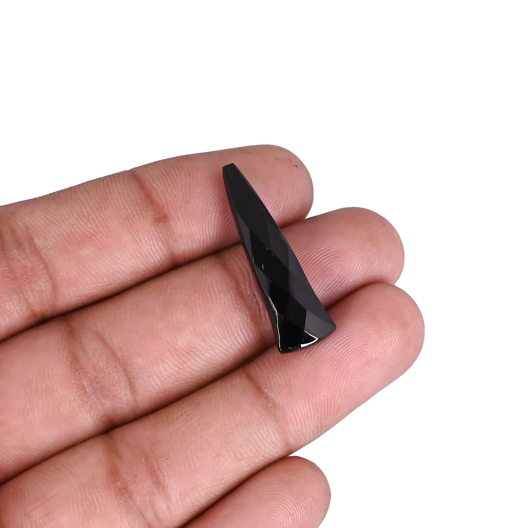 Black Onyx High Quality King Size 30x9mm Loose Checker Cut Handcrafted Gemstone For DIY Jewelry Ring Necklace