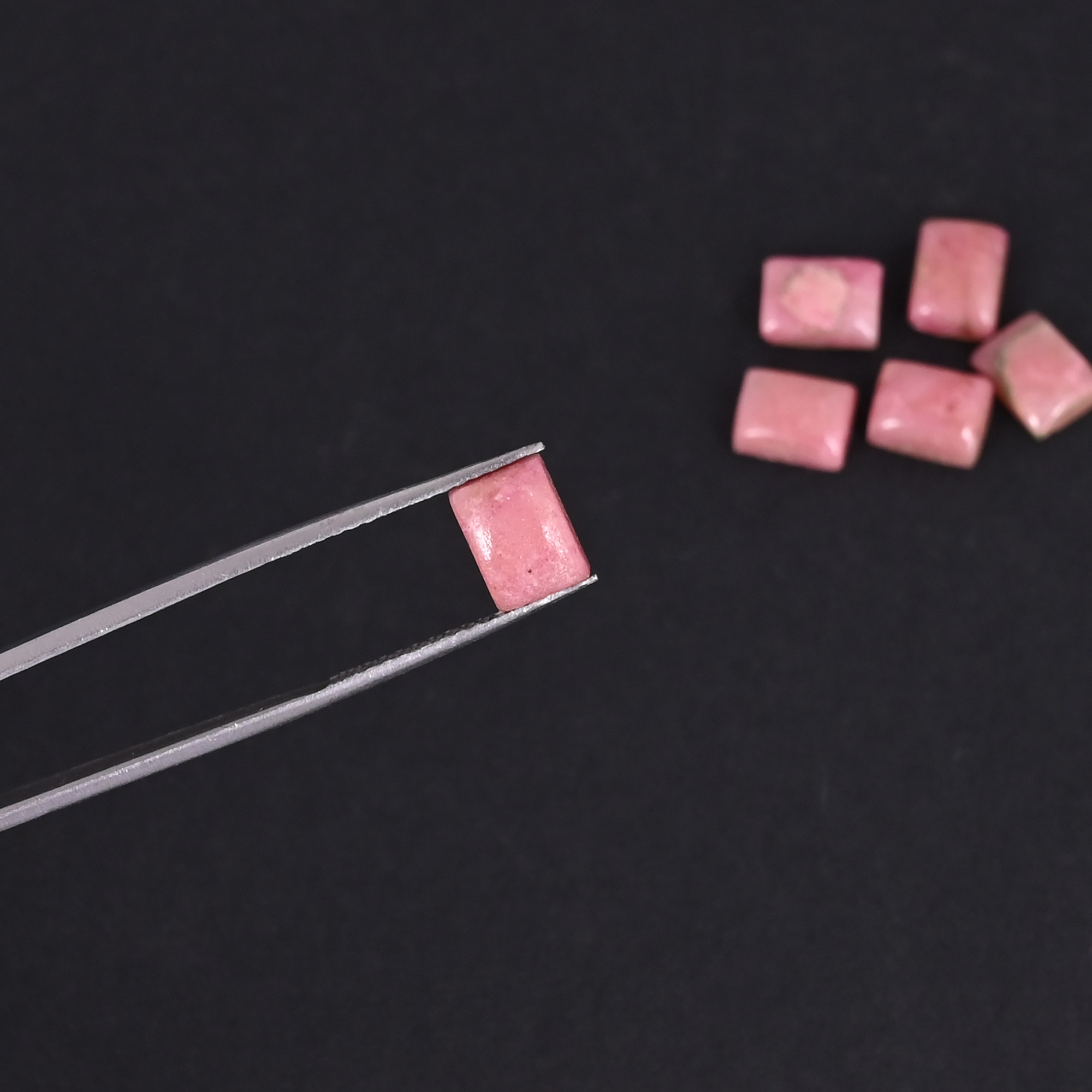 Loose Gemstone Rhodonite Gemstone 6 pcs Wholesale Lot For Jewelry Making Earrings Custom Making Gemstone 1345 ct 8x6 mm