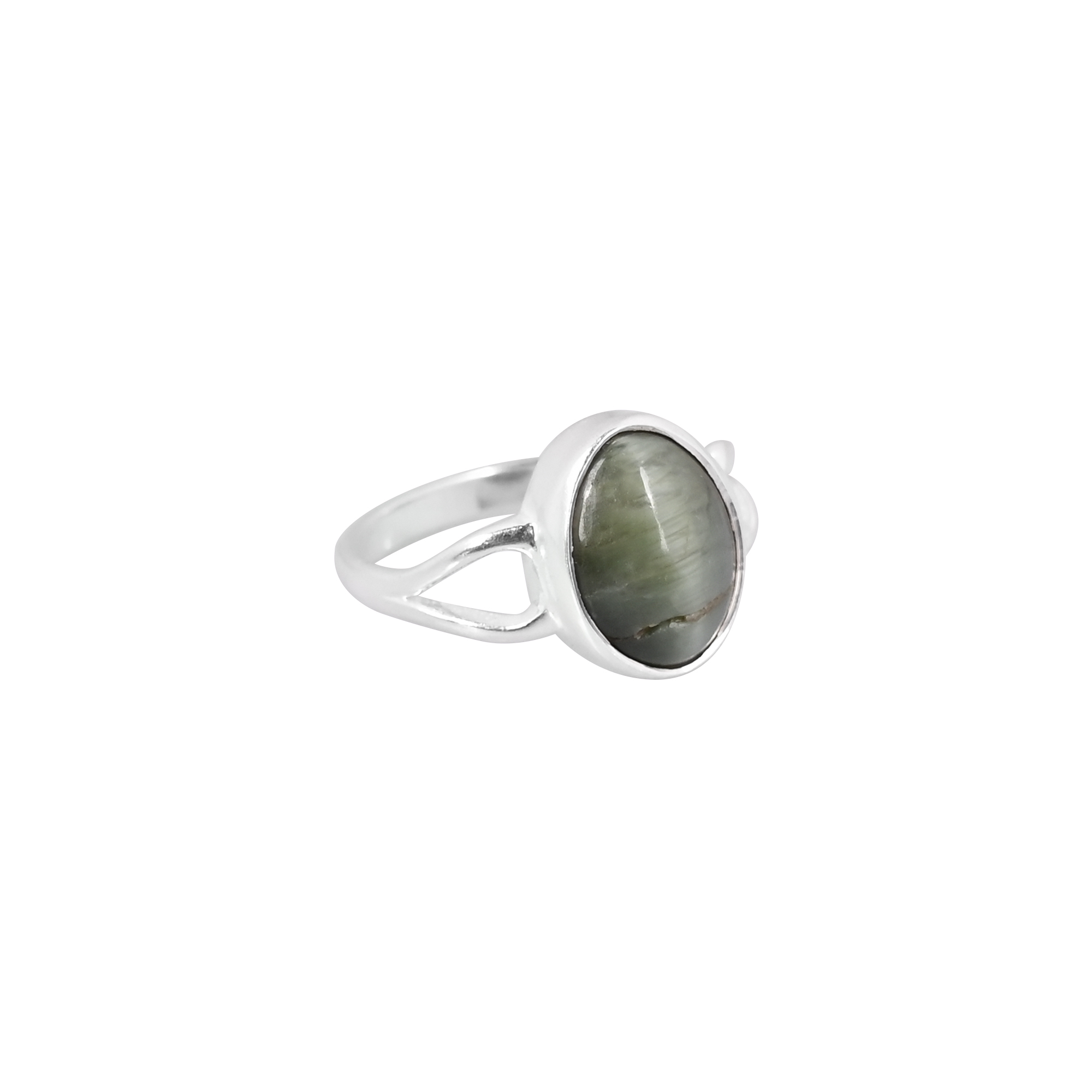 Natural Cats Eye Gemstone Handmade Ring 925 Sterling Silver
