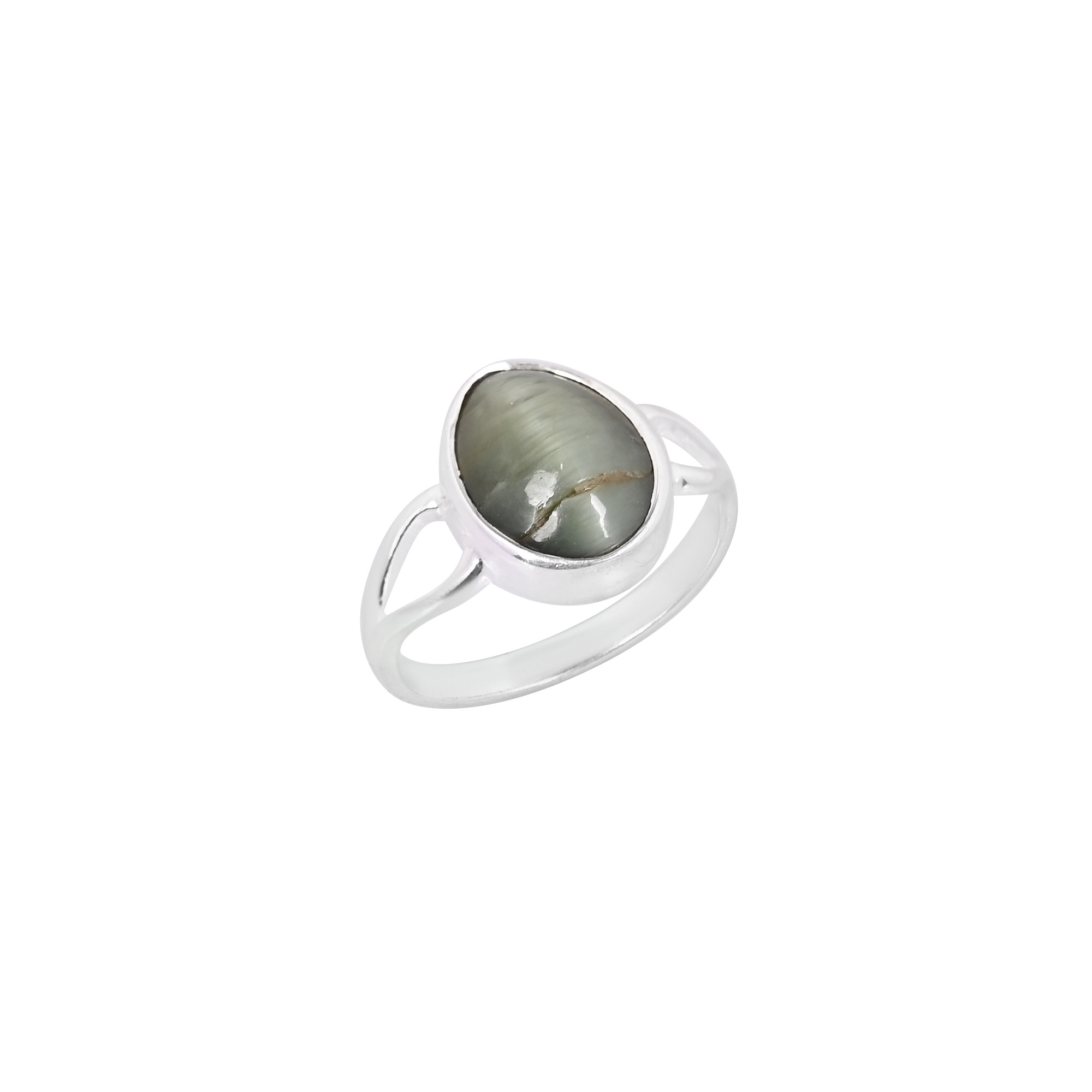 Natural Cats Eye Gemstone Handmade Ring 925 Sterling Silver