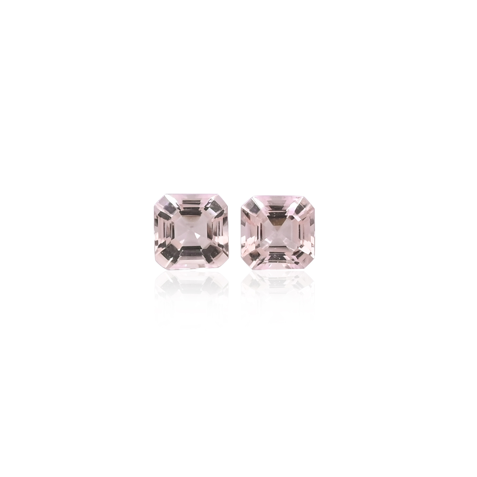 Wholesale Natural Peach Morganite Faceted Cushion Cut 6x6mm AAA Quality Loose Gemstone for Jewelry Gemstone For Earrings Ring