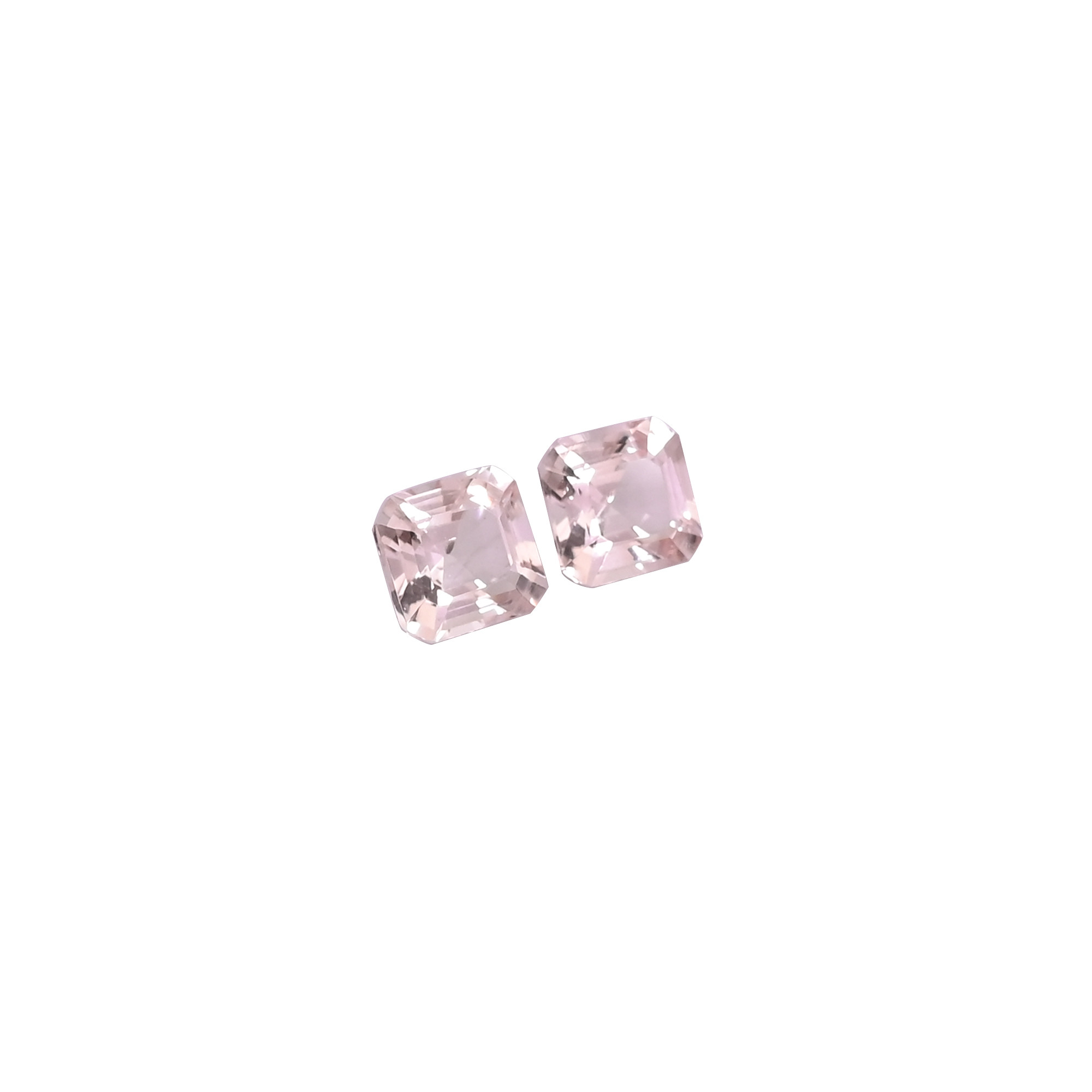 Wholesale Natural Peach Morganite Faceted Cushion Cut 6x6mm AAA Quality Loose Gemstone for Jewelry Gemstone For Earrings Ring