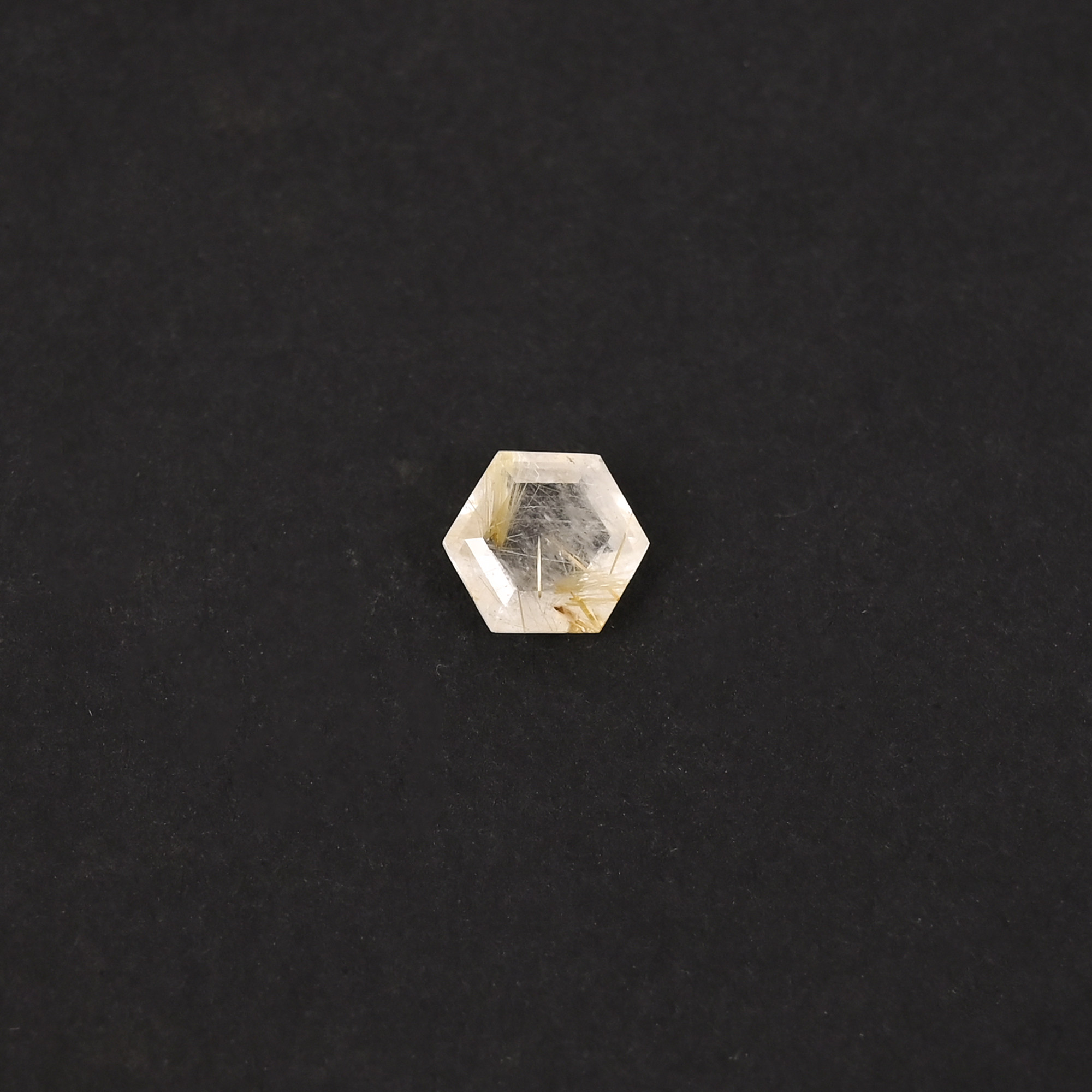 AAA Quality Natural Golden Rutilated Quartz Faceted Loose Gemstone 130 cts 7x7mm Hexagon Cut Rutile Quartz for Jewelry Making