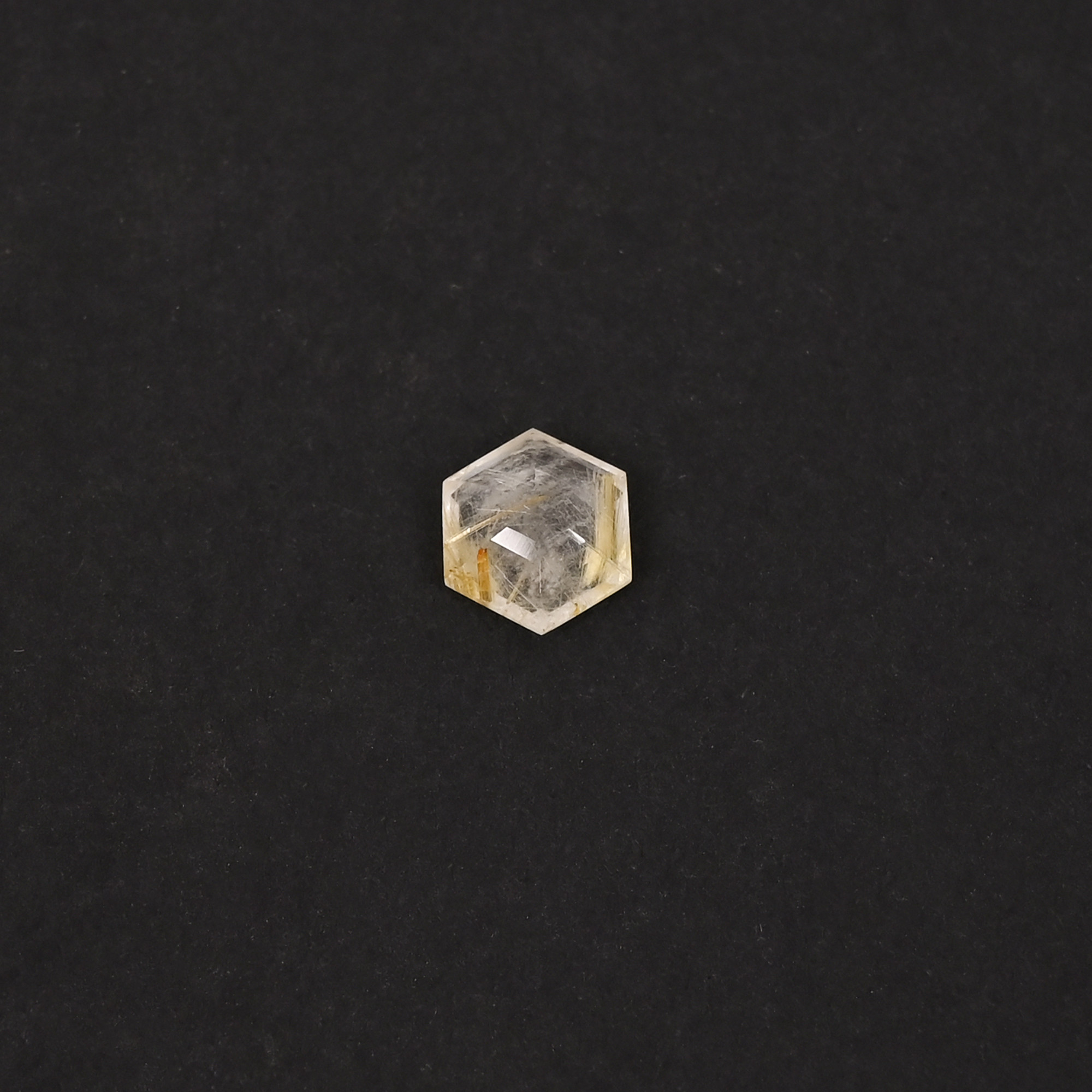 AAA Quality Natural Golden Rutilated Quartz Faceted Loose Gemstone 130 cts 7x7mm Hexagon Cut Rutile Quartz for Jewelry Making