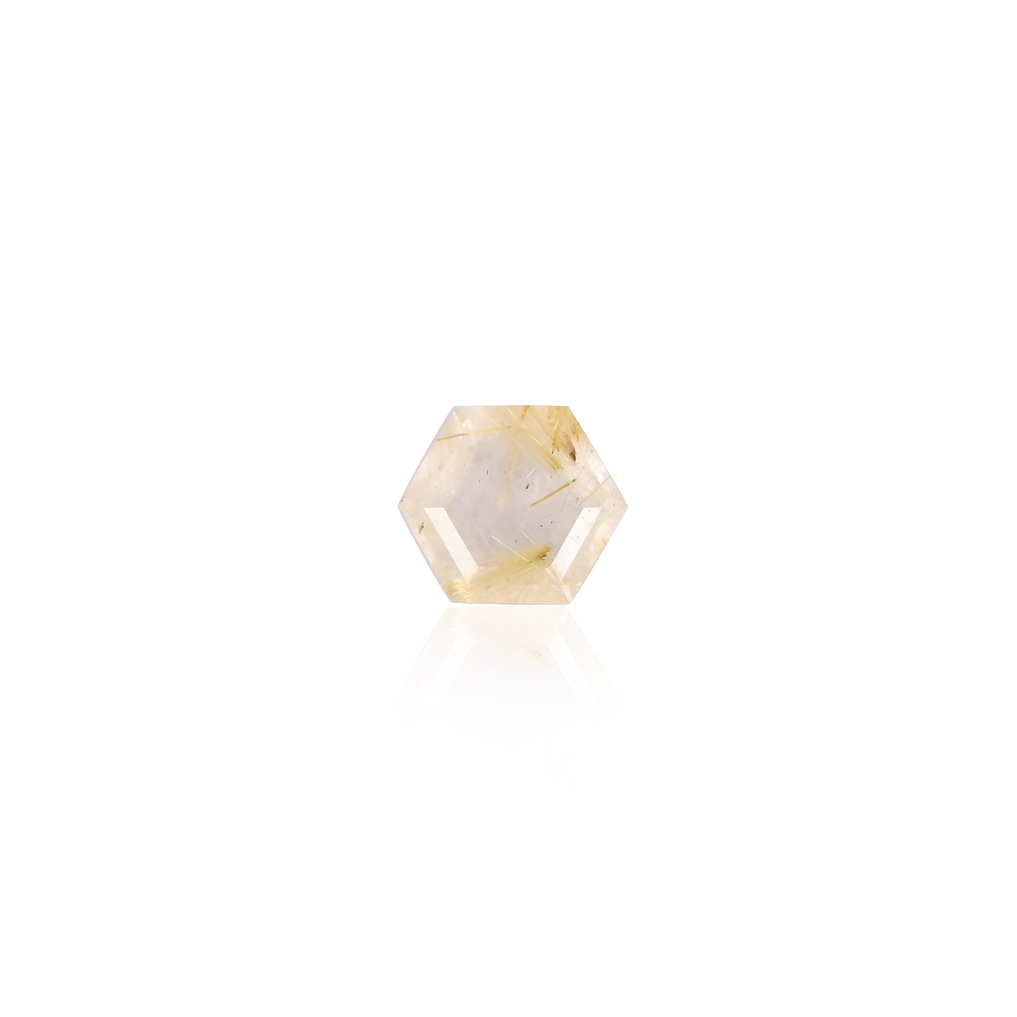 AAA Quality Natural Golden Rutilated Quartz Faceted Loose Gemstone 130 cts 7x7mm Hexagon Cut Rutile Quartz for Jewelry Making
