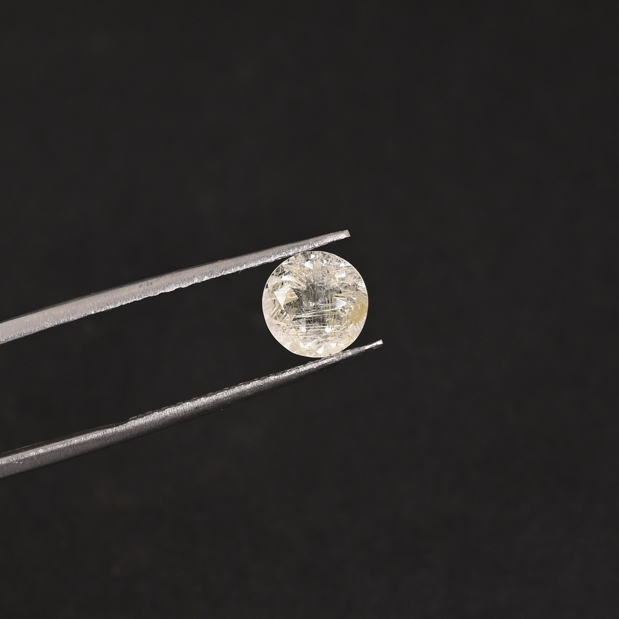 7mm Natural Golden Rutile Faceted Calibrated Round Gemstones Wholesale Loose Gemstones for Jewelry Making