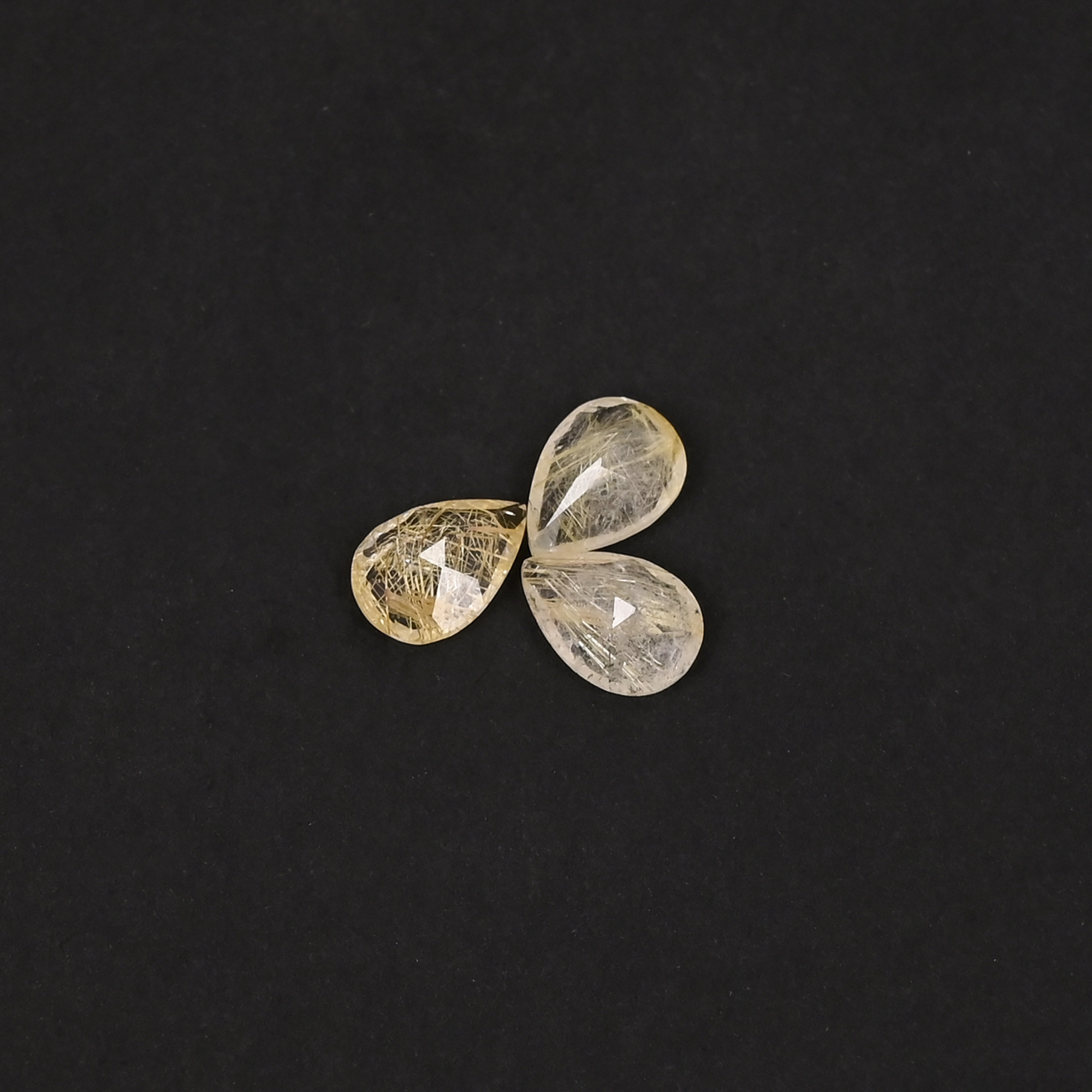 10x7 mm Natural Golden Rutile Gemstone Pear Shape Loose Cabochons Gemstone Supplier Bulk Deal Factory Price Online