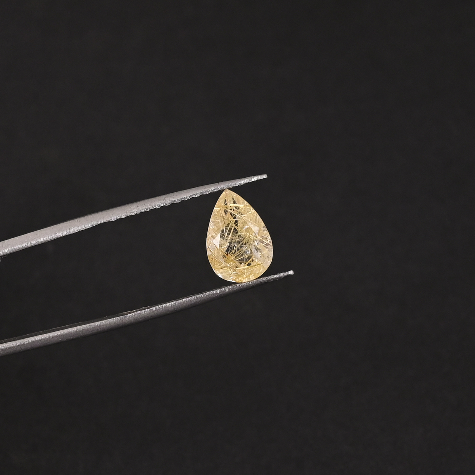 10x7 mm Natural Golden Rutile Gemstone Pear Shape Loose Cabochons Gemstone Supplier Bulk Deal Factory Price Online