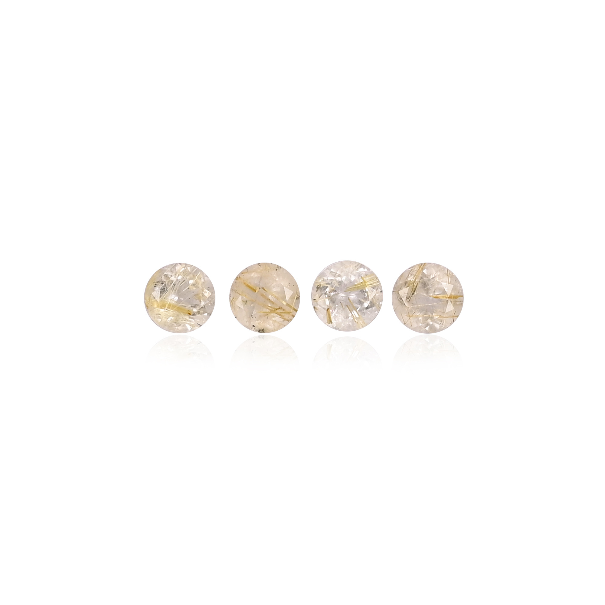 Wholesale 6mm Natural AAA High Quality Golden Rutile Loose Natural Golden Rutile Quartz Gemstones Reasonable Price at Sale