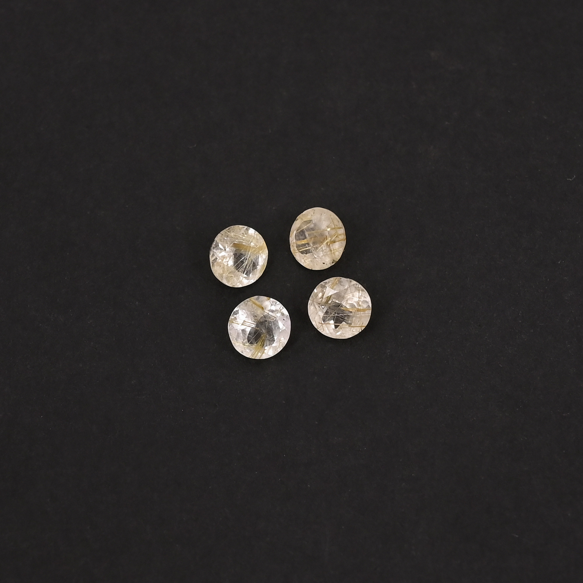 Wholesale 6mm Natural AAA High Quality Golden Rutile Loose Natural Golden Rutile Quartz Gemstones Reasonable Price at Sale