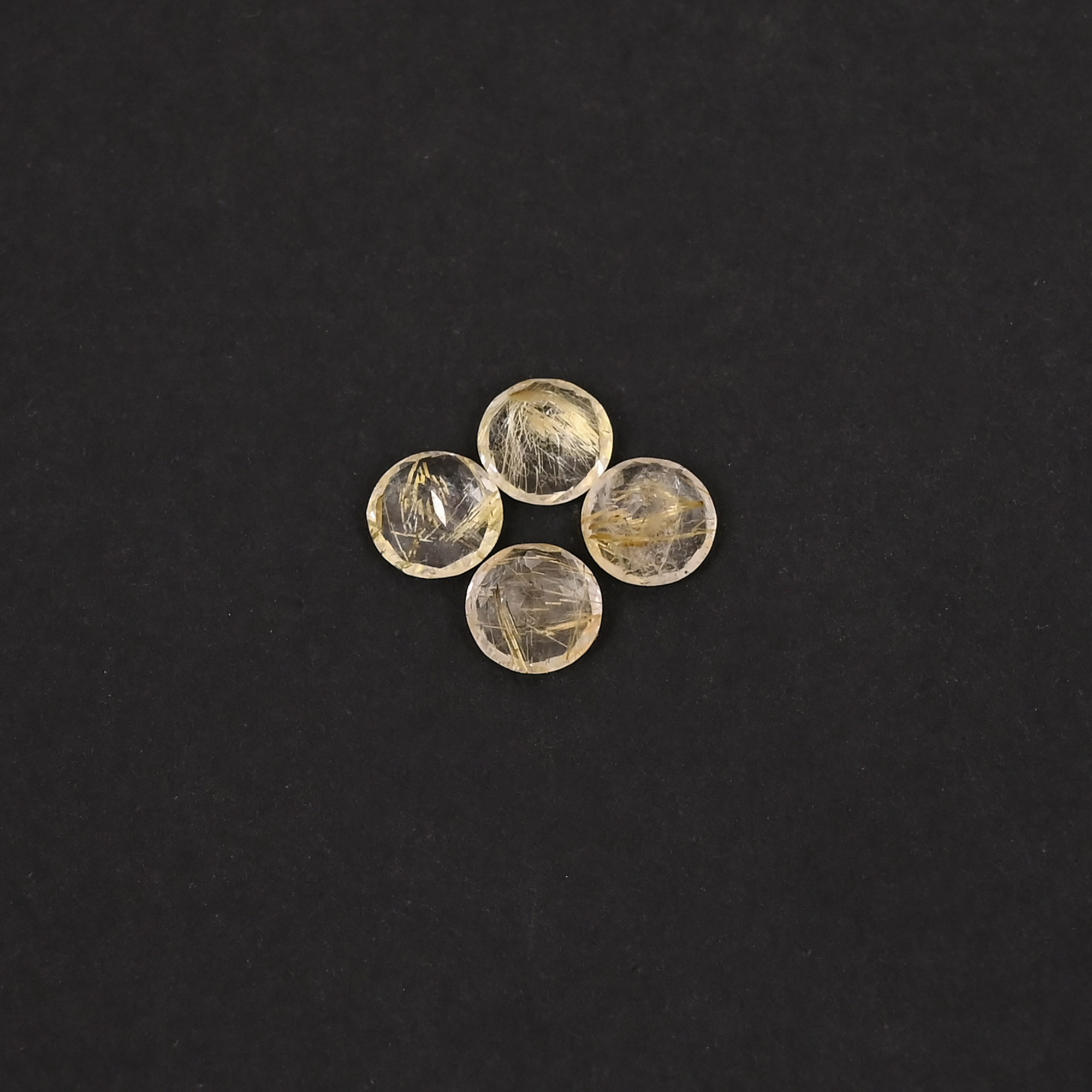 Wholesale 6mm Natural AAA High Quality Golden Rutile Loose Natural Golden Rutile Quartz Gemstones Reasonable Price at Sale