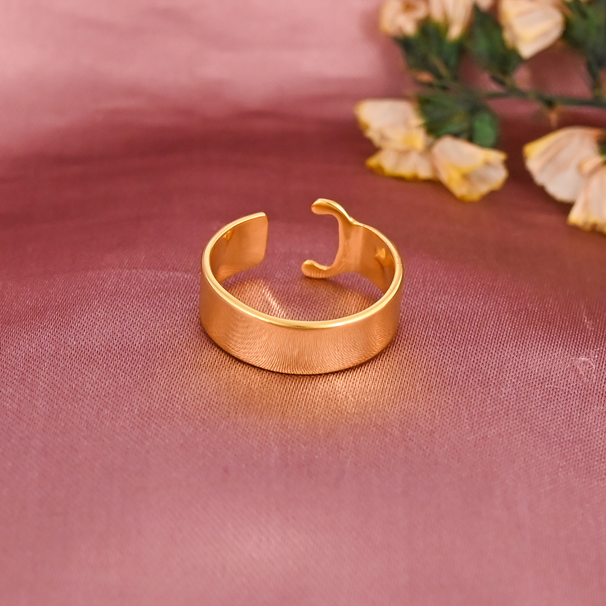 Elegant Letter C Initial Brass Adjustable Ring for Women Wholesale Lot 25 Pairs
