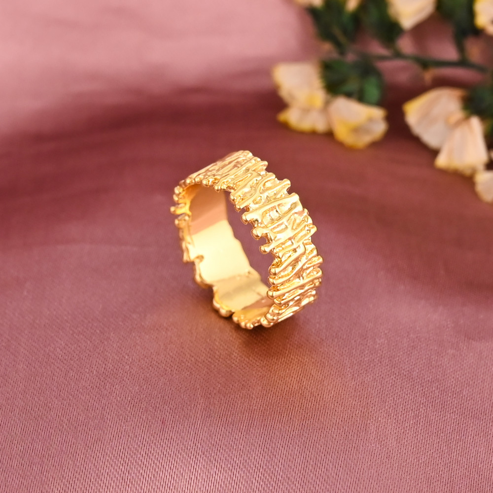 Image of Gold Plated Fancy Shape Brass Ring for Women Wholesale Lot 25 Pieces