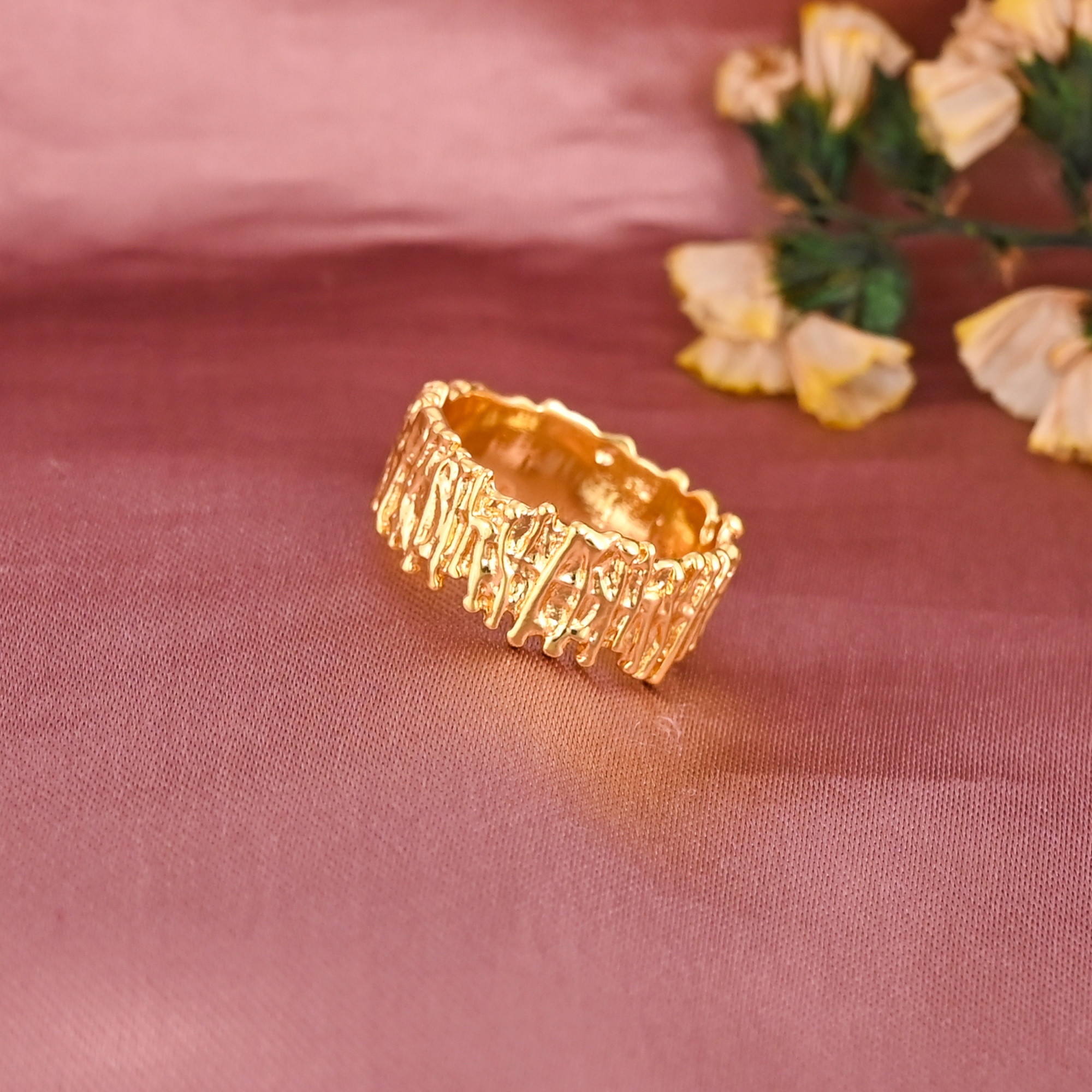 Gold Plated Fancy Shape Brass Ring for Women Wholesale Lot 25 Pieces