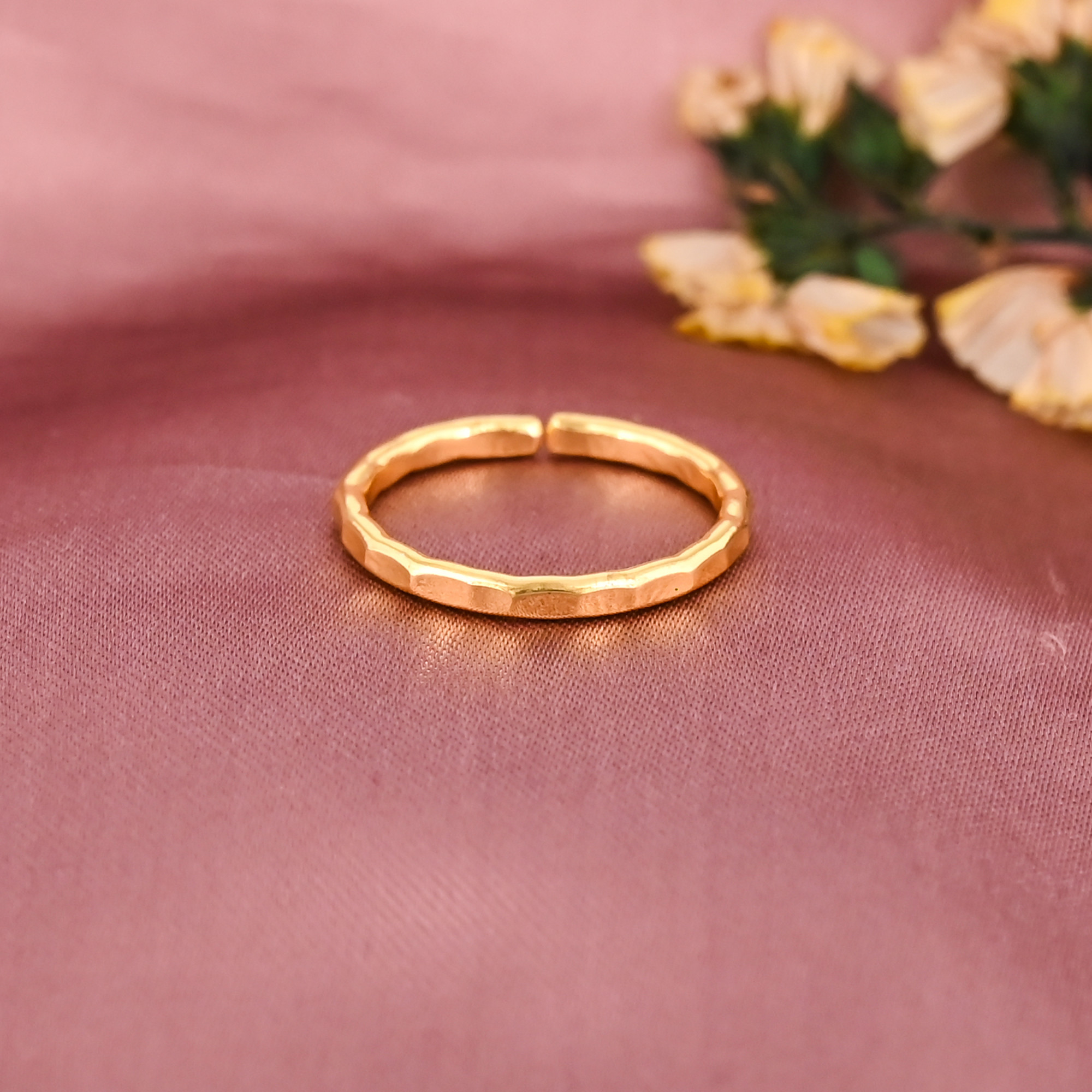 Handmade Round Shape Adjustable Brass Ring for Women Wholesale Lot 25 Pieces