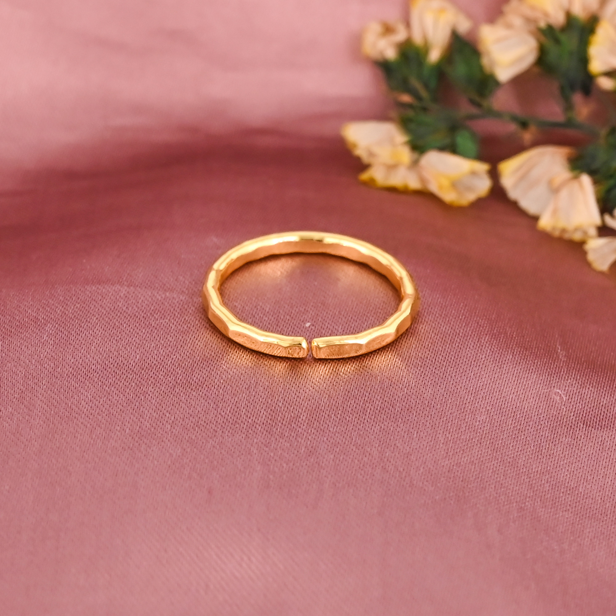 Handmade Round Shape Adjustable Brass Ring for Women Wholesale Lot 25 Pieces