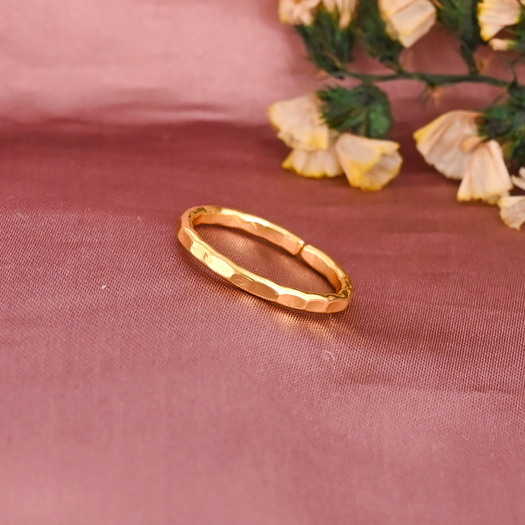 Handmade Round Shape Adjustable Brass Ring for Women Wholesale Lot 25 Pieces