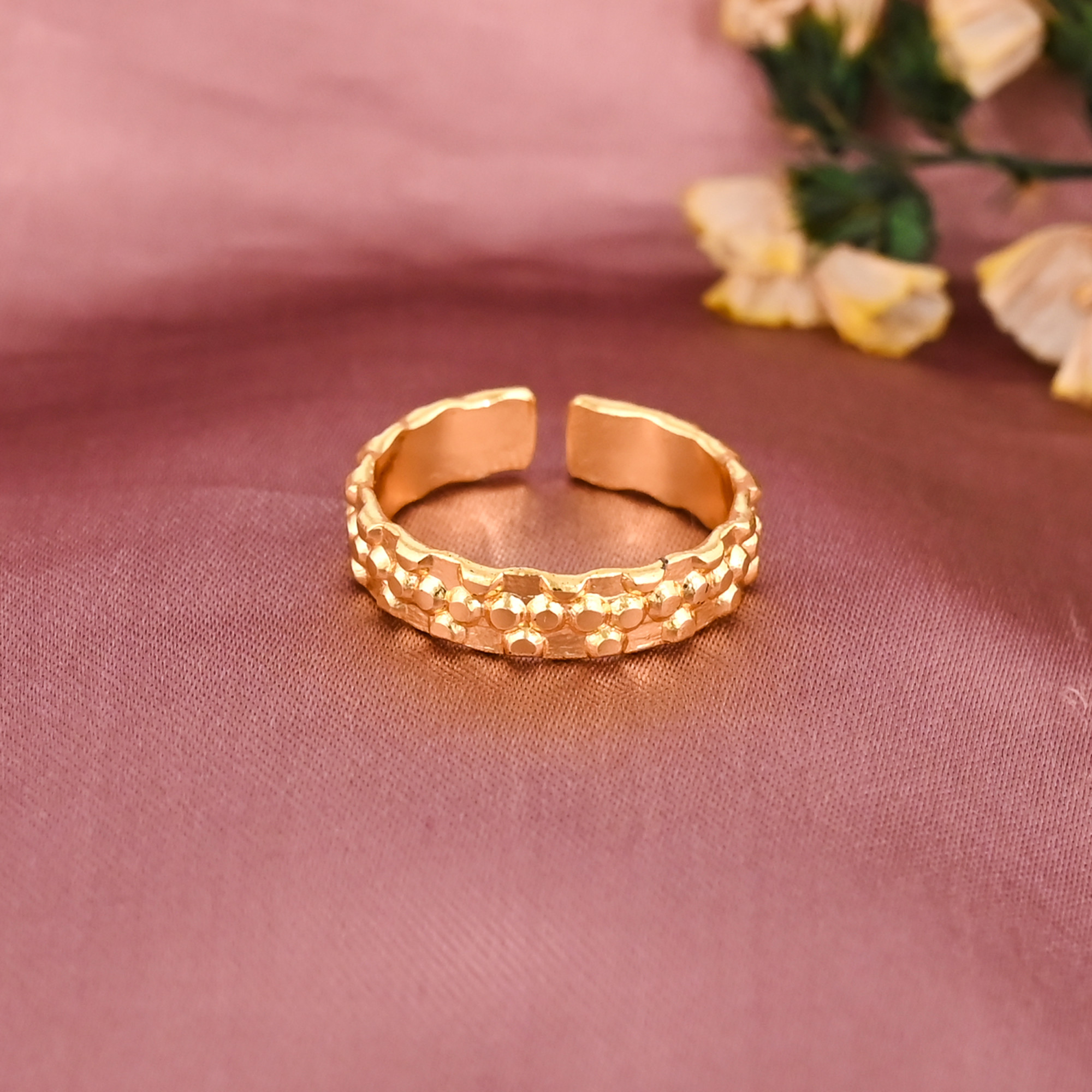 Gold Plated Round Shape Brass Ring for Women Wholesale Lot 25 Pieces