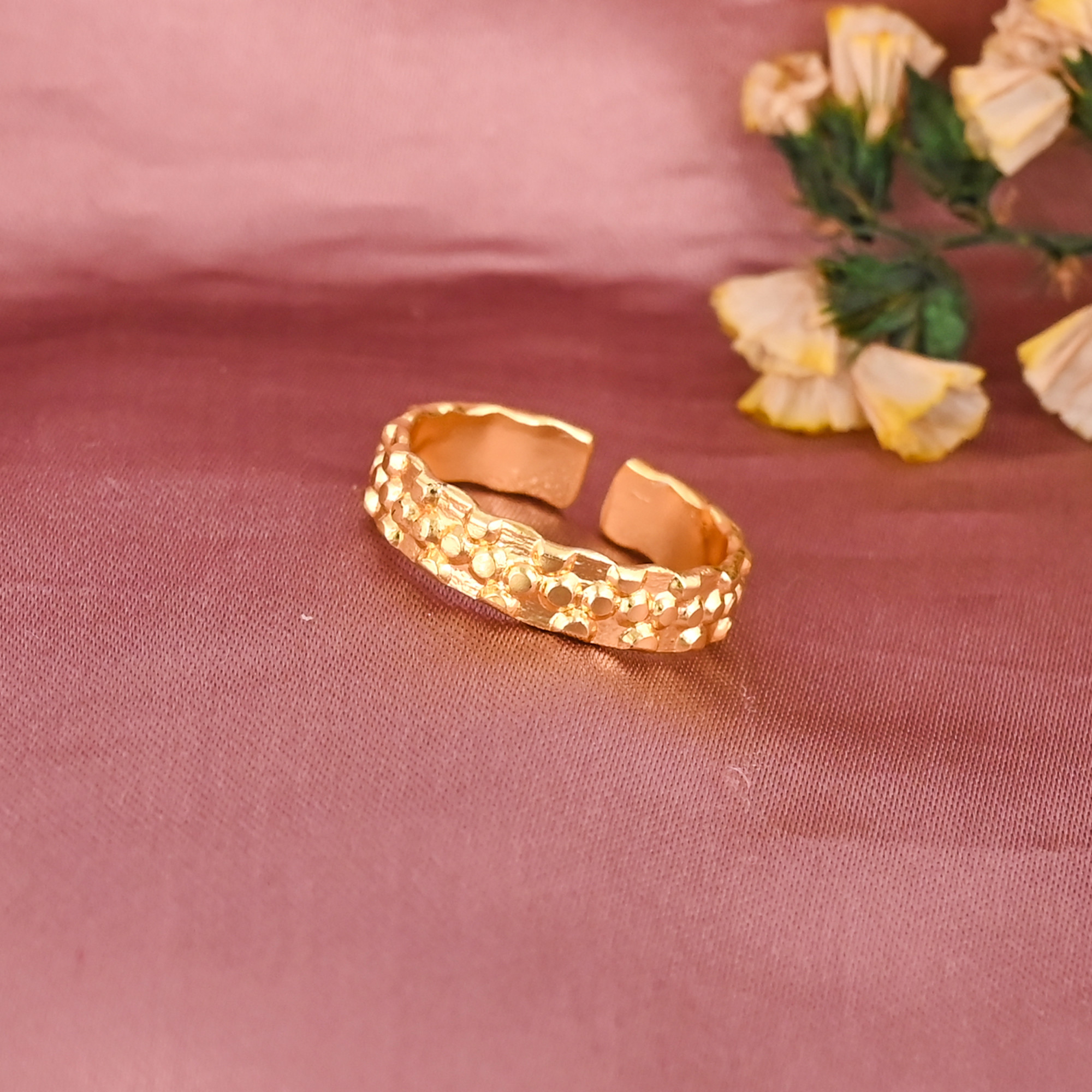 Gold Plated Round Shape Brass Ring for Women Wholesale Lot 25 Pieces