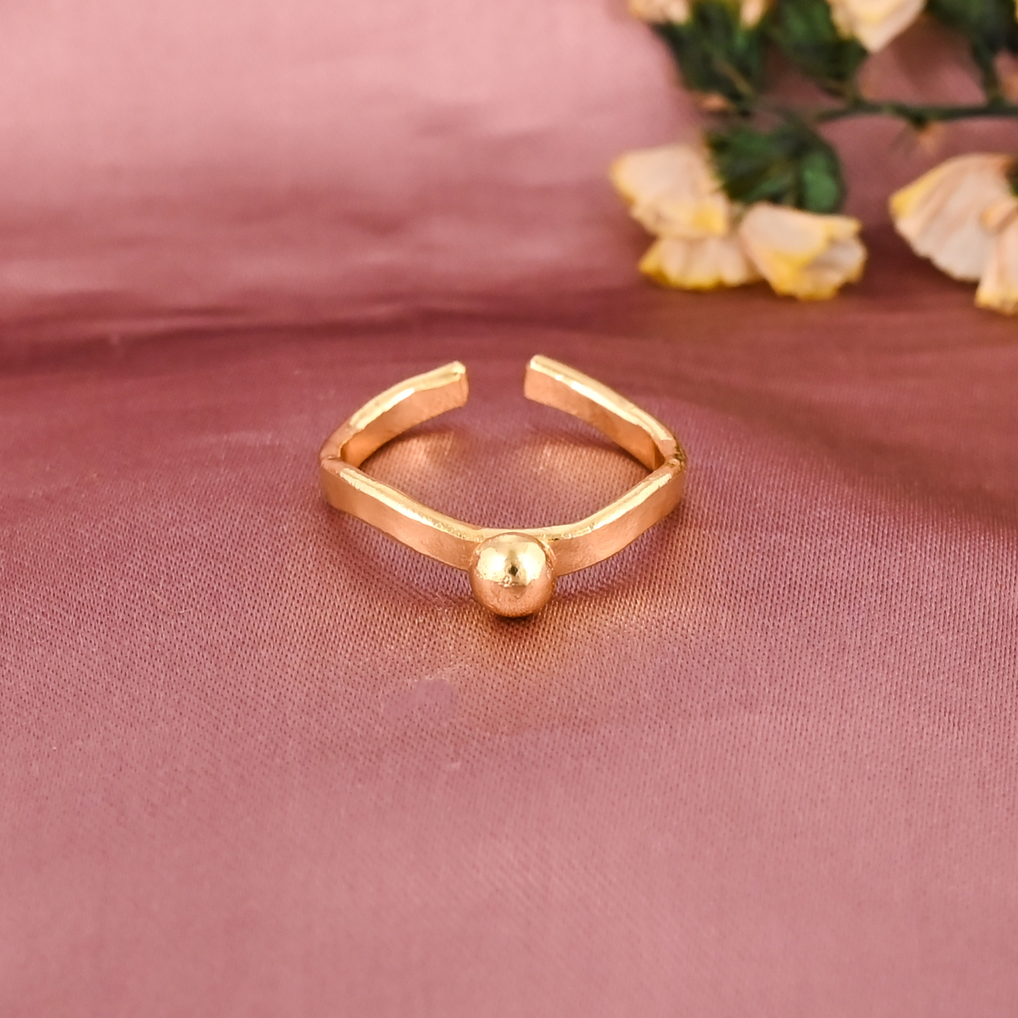 Elegant Curved Design Brass Adjustable Fashion Ring for Women Wholesale Lot 25 Pieces