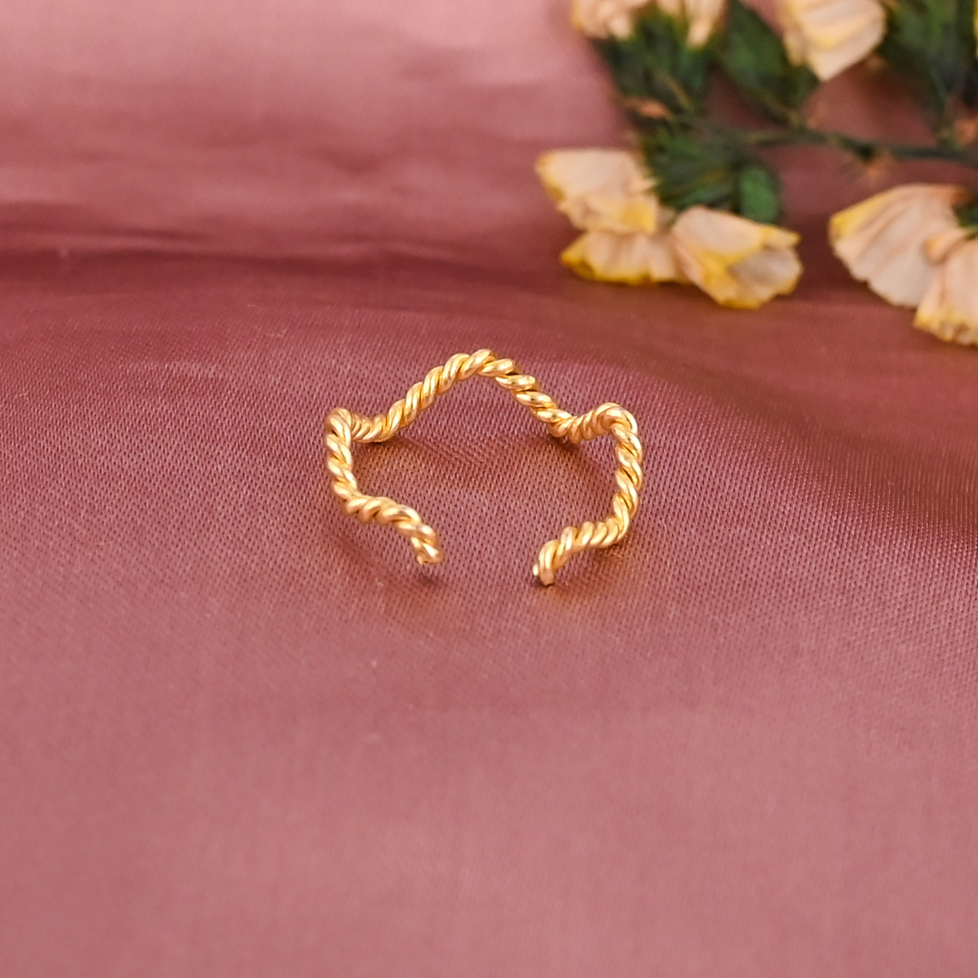 Twisted Gold Plated Brass Adjustable Ring for Women Wholesale Lot 25 Pieces