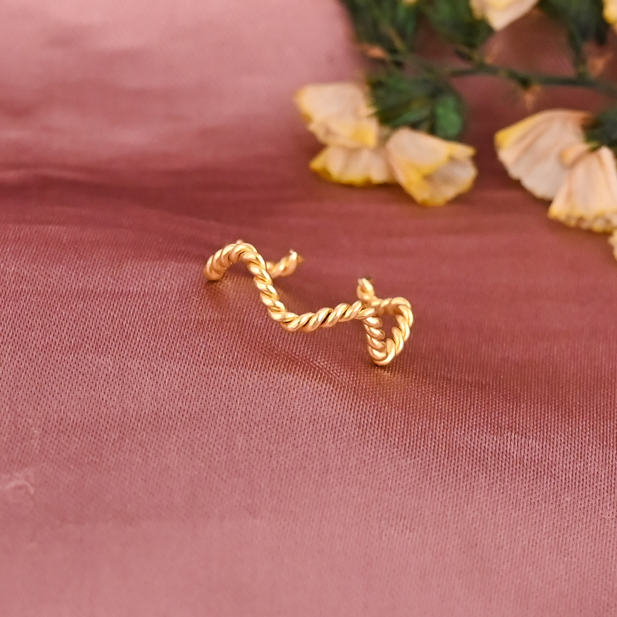 Twisted Gold Plated Brass Adjustable Ring for Women Wholesale Lot 25 Pieces