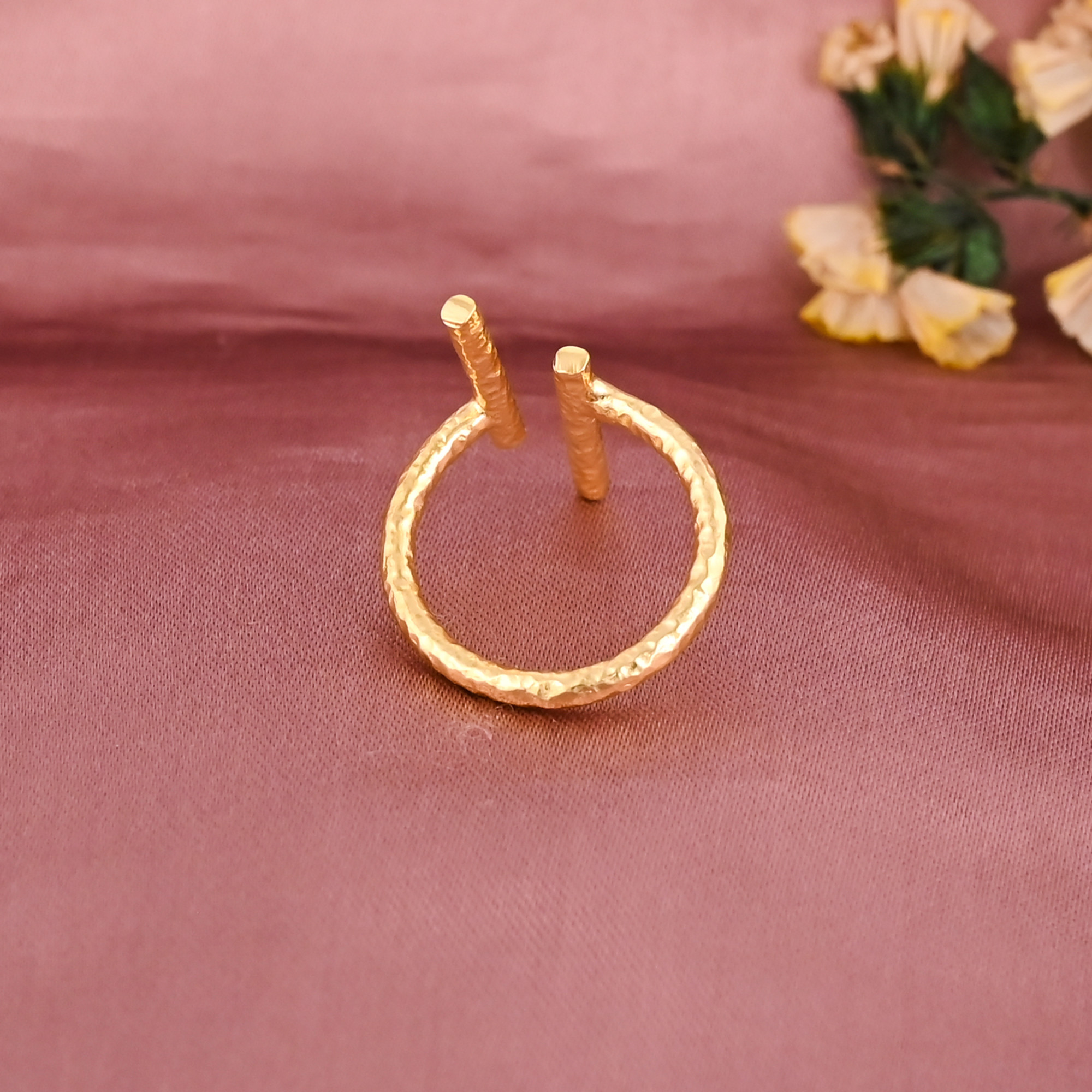 Minimalist Double Bar Gold Plated Brass Adjustable Ring for Women Wholesale Lot 25 Pieces