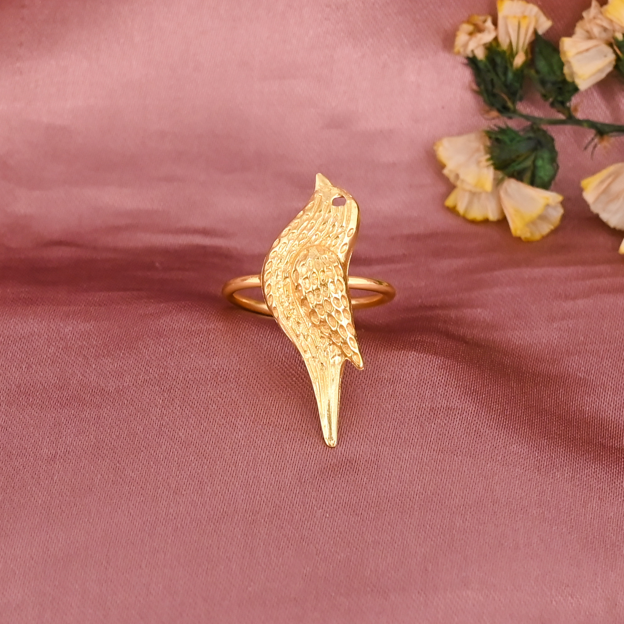 Trendy Bird Design Gold Plated Brass Statement Ring for Women Wholesale Lot 25 Pieces