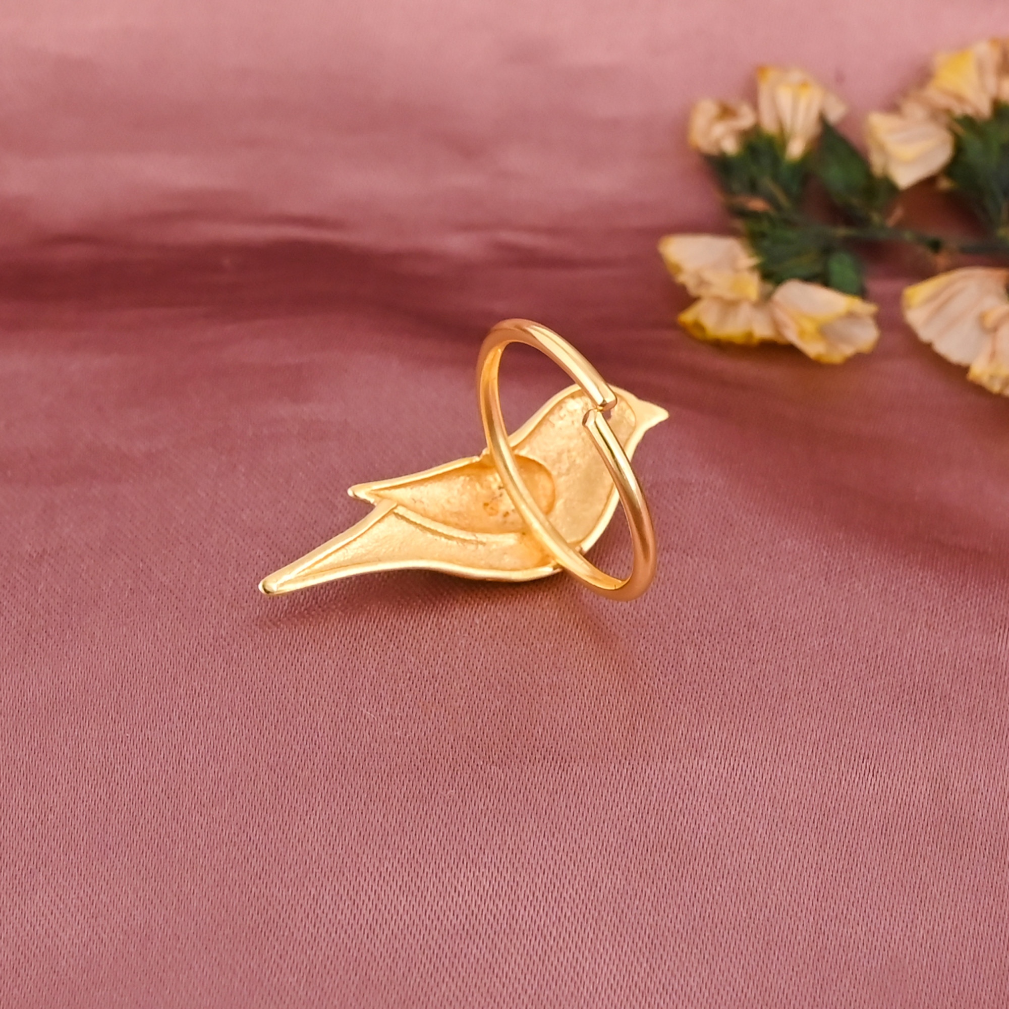 Trendy Bird Design Gold Plated Brass Statement Ring for Women Wholesale Lot 25 Pieces