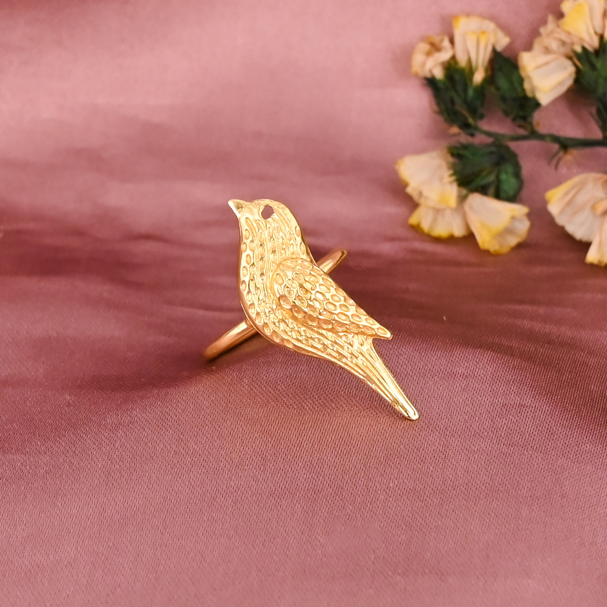 Trendy Bird Design Gold Plated Brass Statement Ring for Women Wholesale Lot 25 Pieces