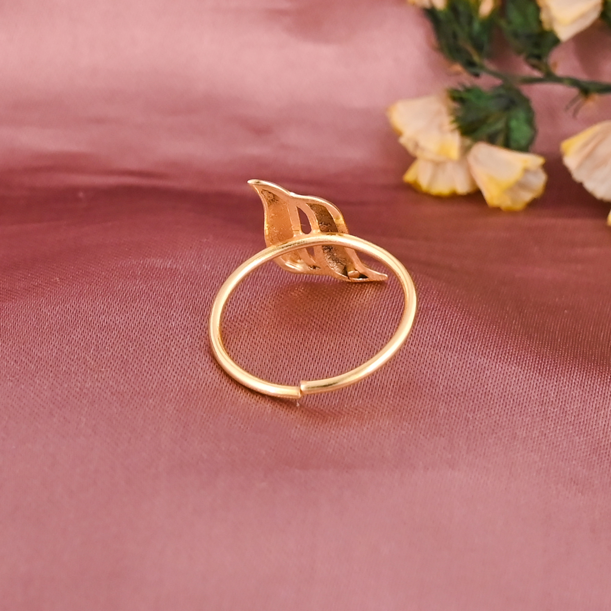 Stylish Gold Plated Adjustable Brass Ring for Women Wholesale Lot 25 Pairs