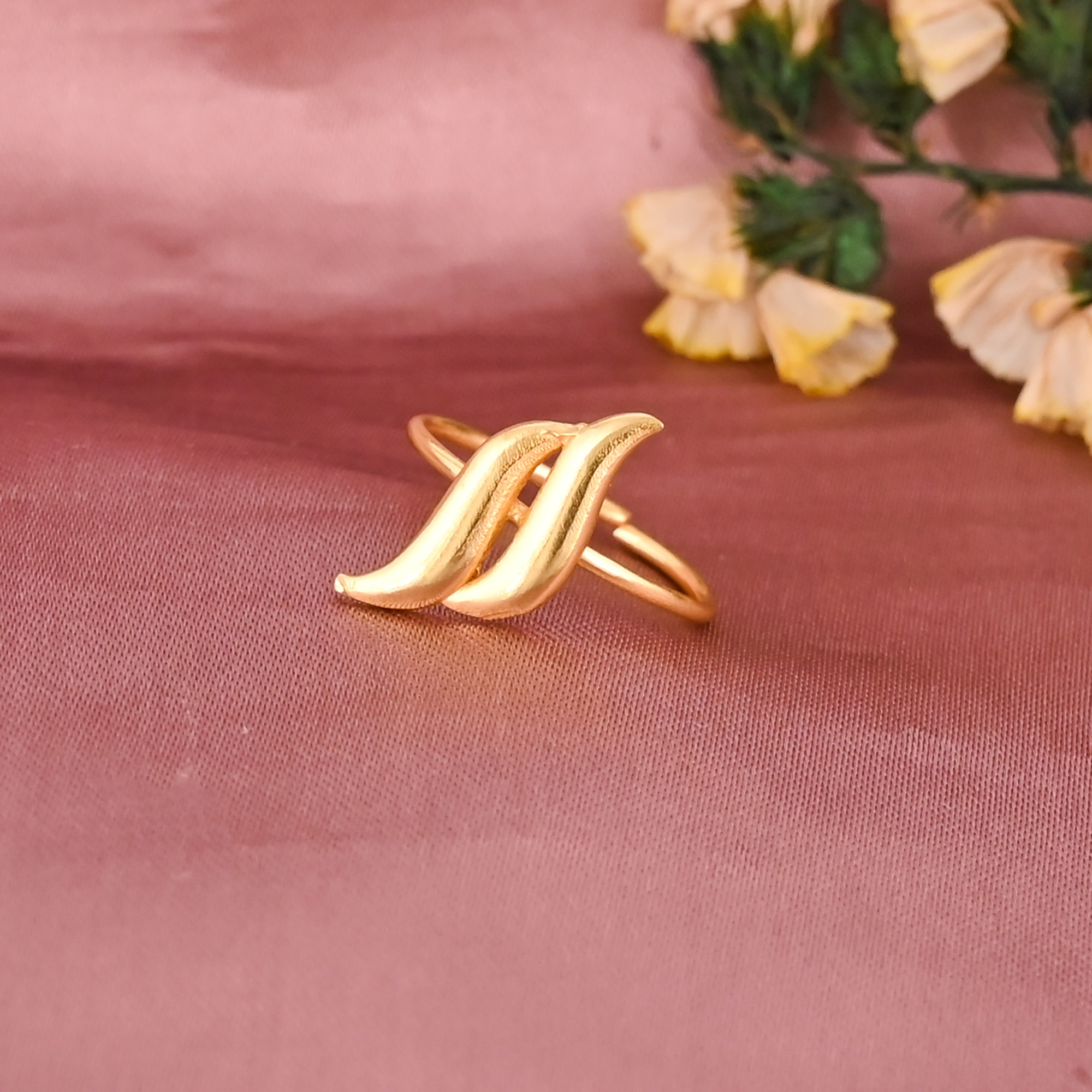 Stylish Gold Plated Adjustable Brass Ring for Women Wholesale Lot 25 Pairs