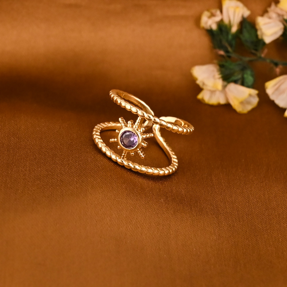 Image of Minimalist CZ Gemstone Adjustable Designer Ring for Women Wholesale Lot 25 Pieces