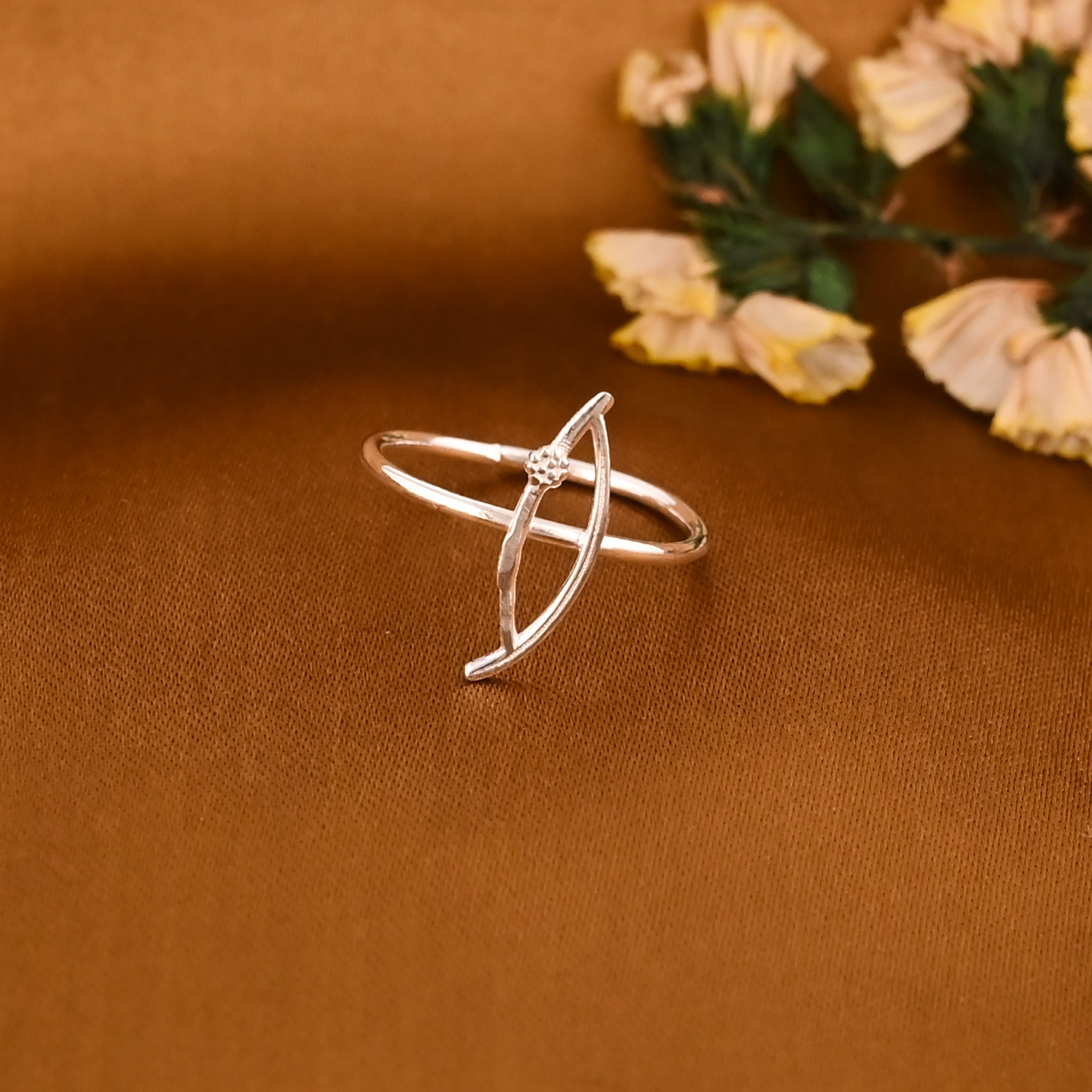 Lightweight Stylish Trendy Silver Plated Brass Adjustable Ring for Women Wholesale Lot 25 Pieces