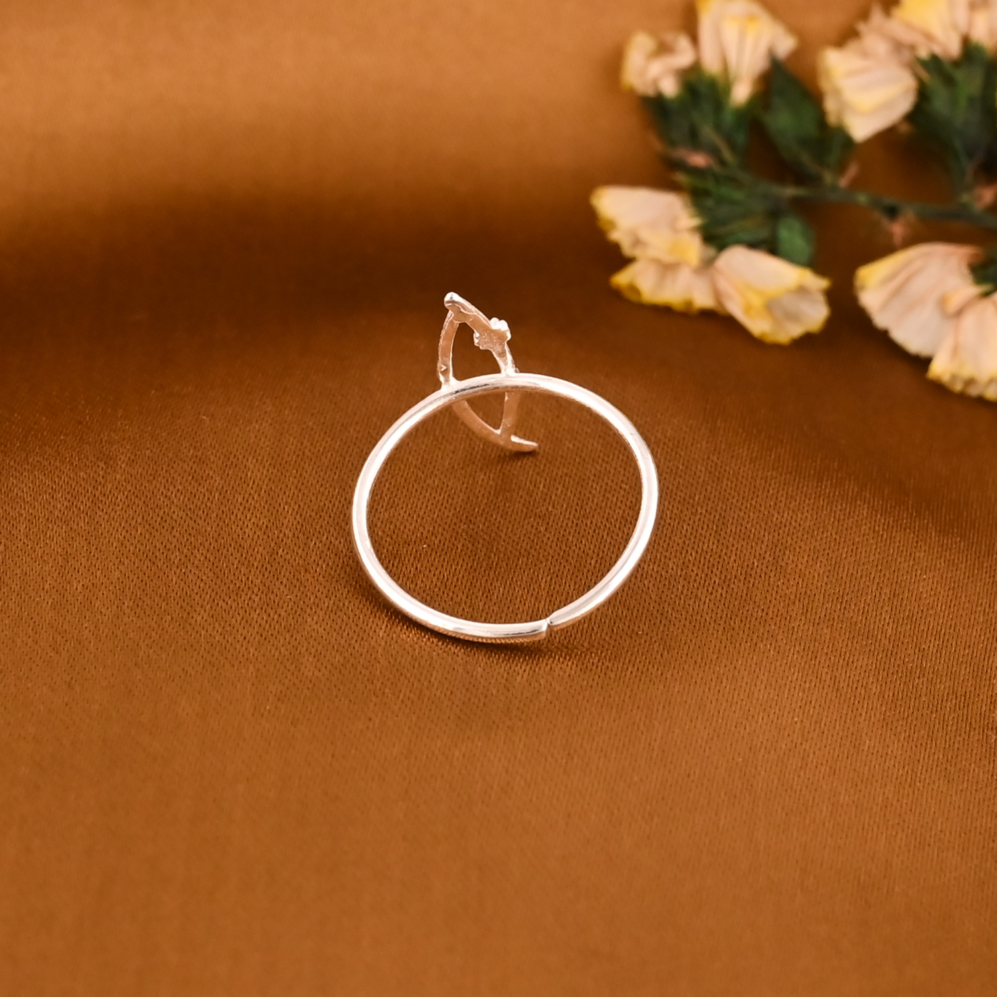 Lightweight Stylish Trendy Silver Plated Brass Adjustable Ring for Women Wholesale Lot 25 Pieces
