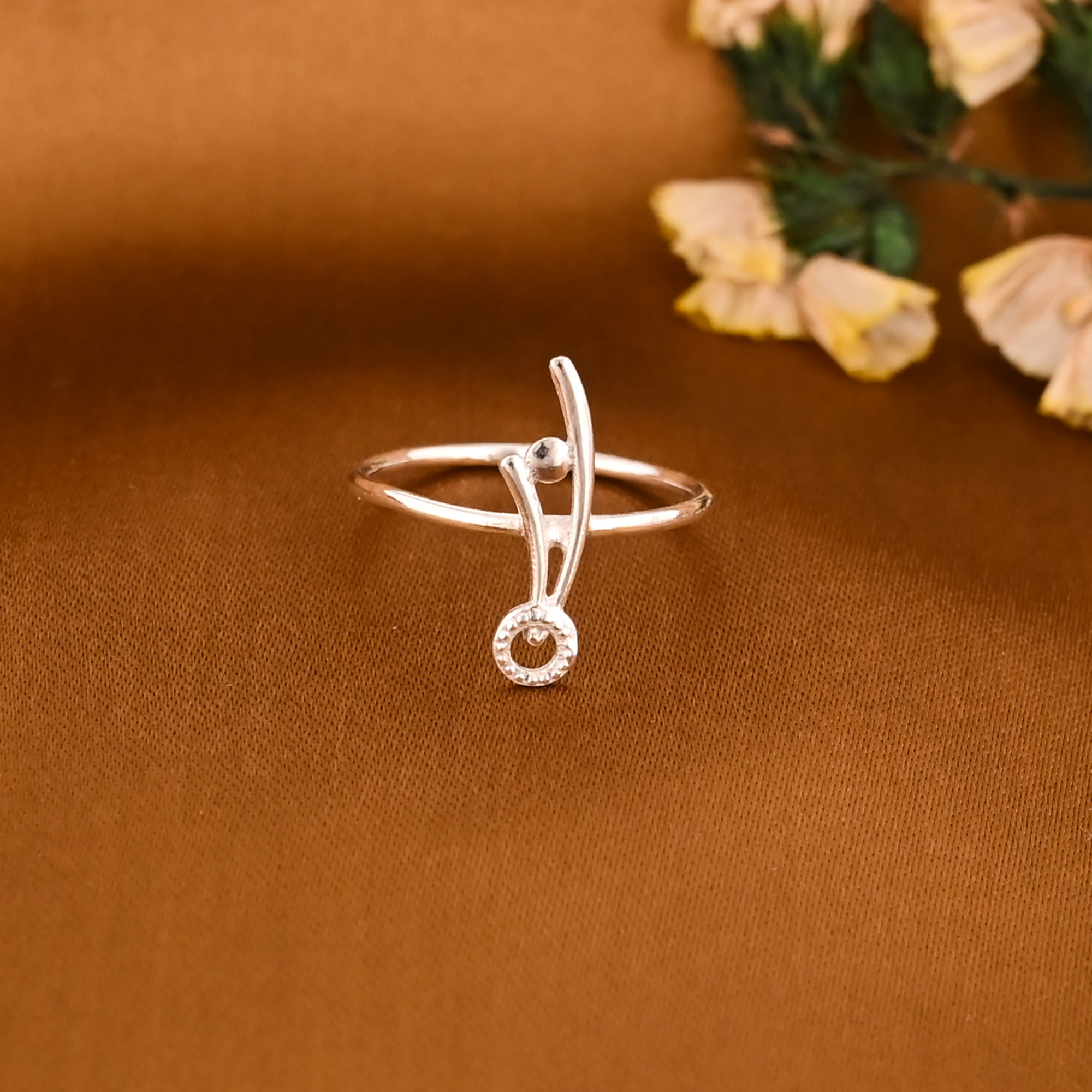 Lightweight Stylish Trendy Silver Plated Brass Adjustable Ring for Women Wholesale Lot 25 Pieces