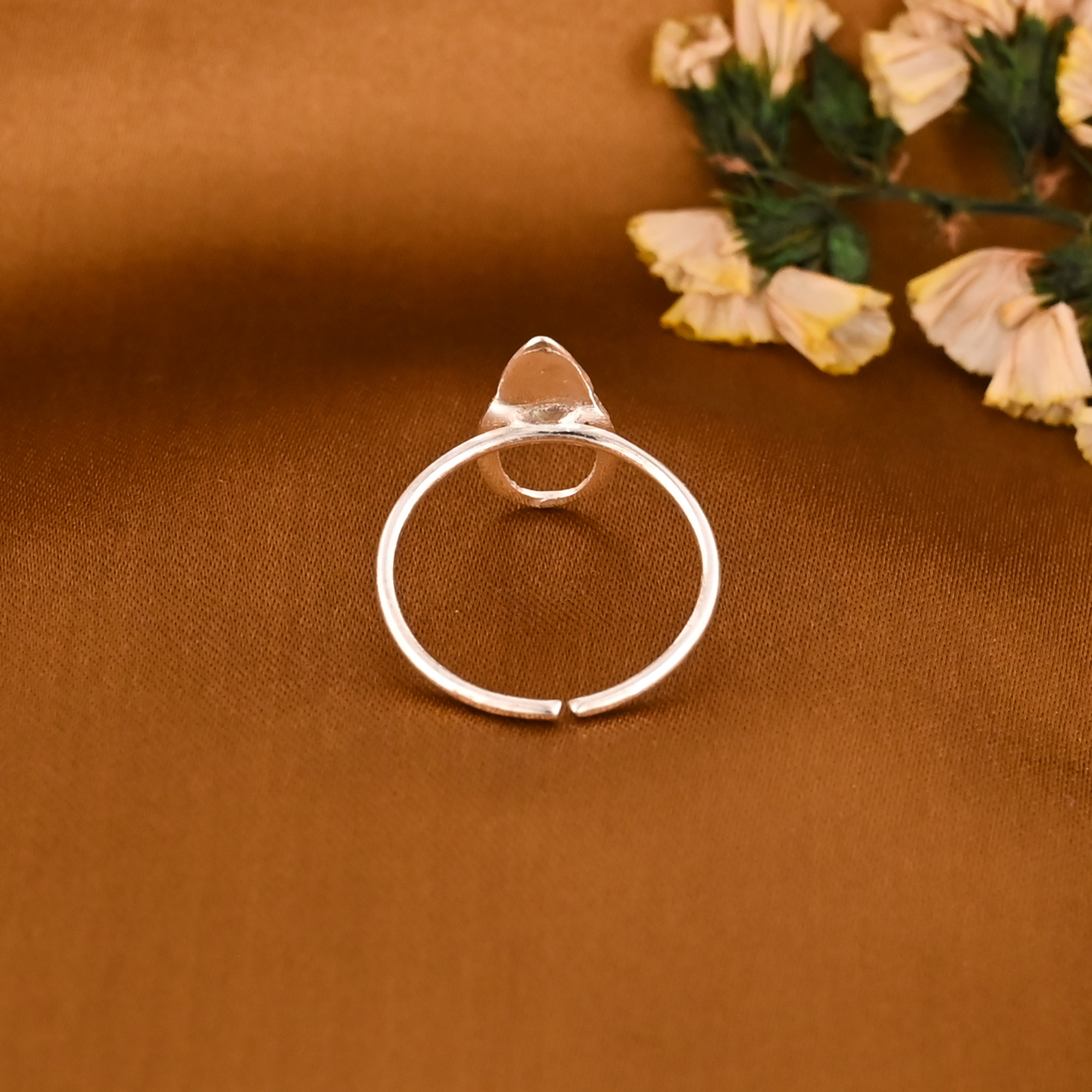 Lightweight Stylish Trendy Silver Plated Brass Adjustable Ring for Women Wholesale Lot 25 Pieces