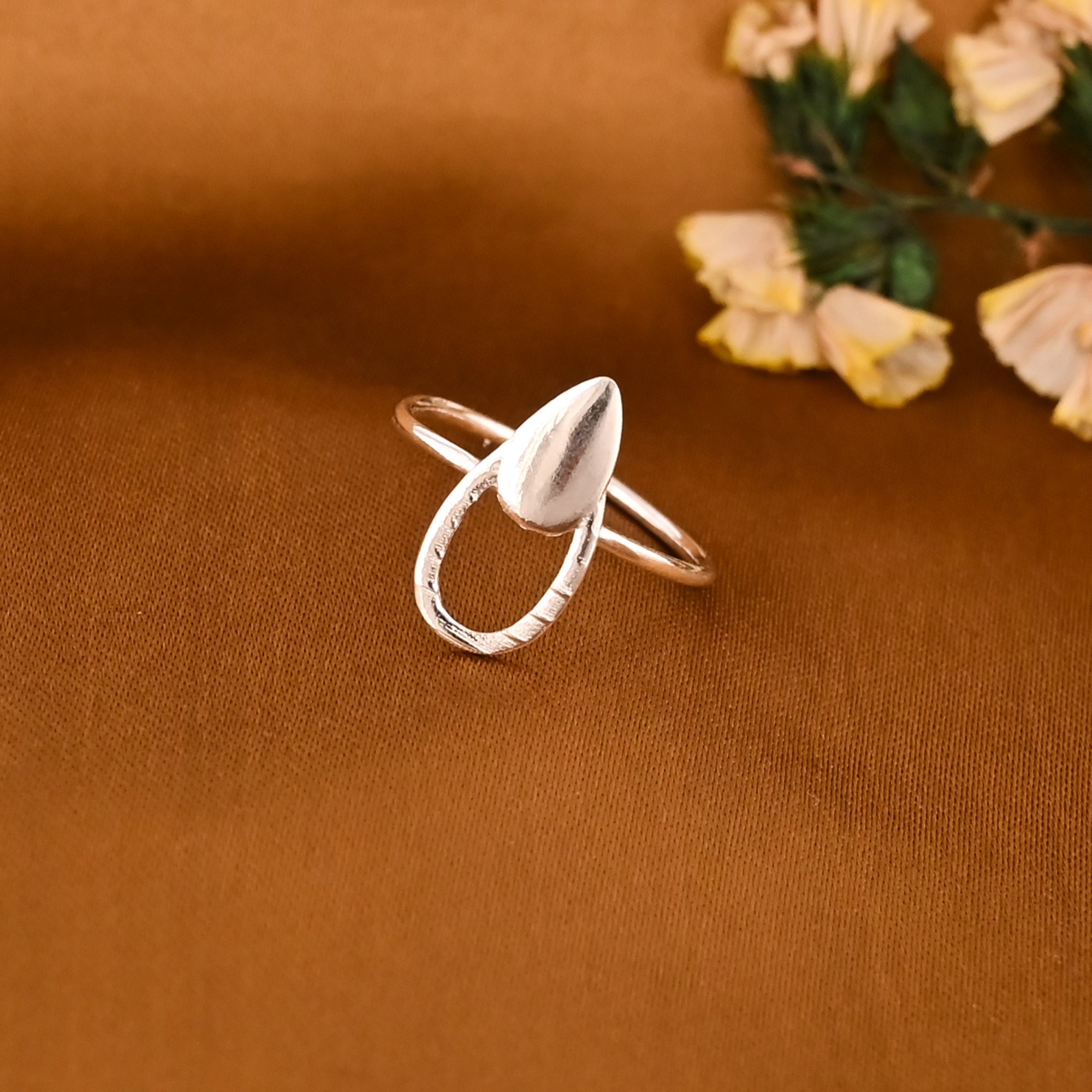 Lightweight Stylish Trendy Silver Plated Brass Adjustable Ring for Women Wholesale Lot 25 Pieces