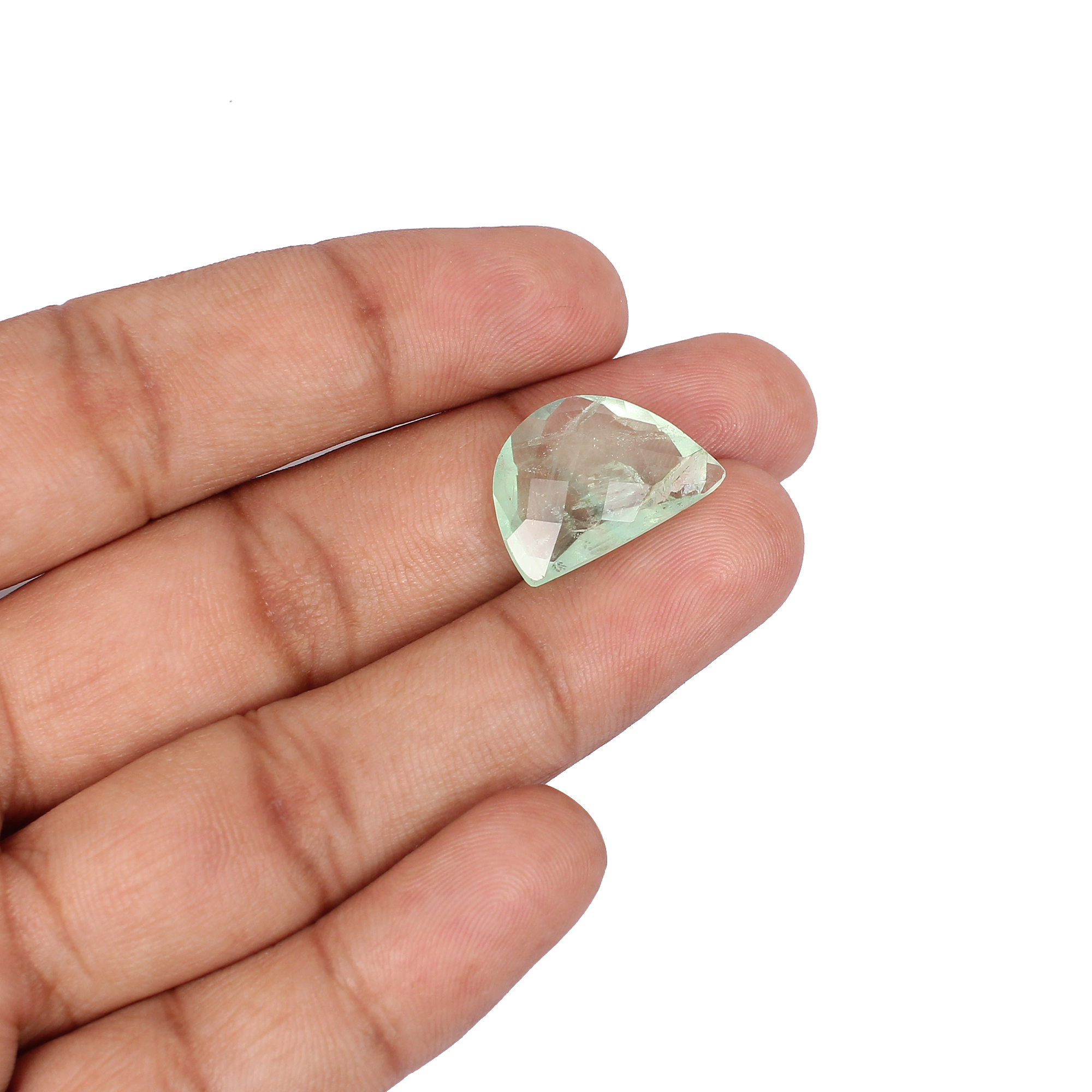 Natural Green Afghani Fluorite Checkerboard Cut Gemstone 2415 Carat 16x22 mm for Jewelry Making