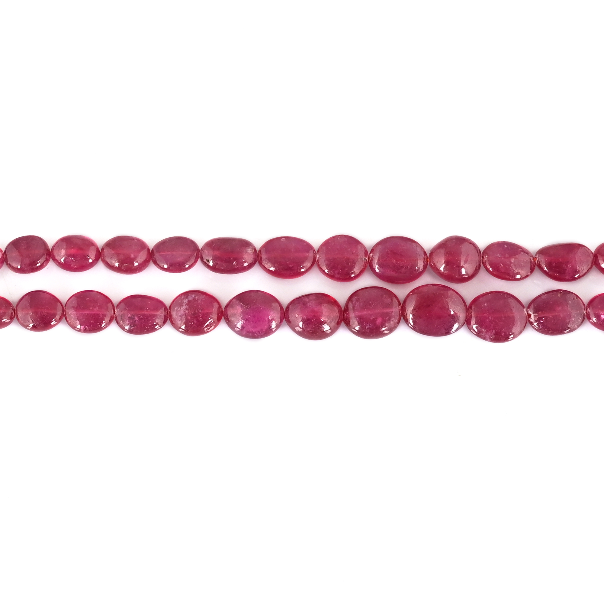 Classic Natural Glass Filling Ruby Layered Gemstone Necklace